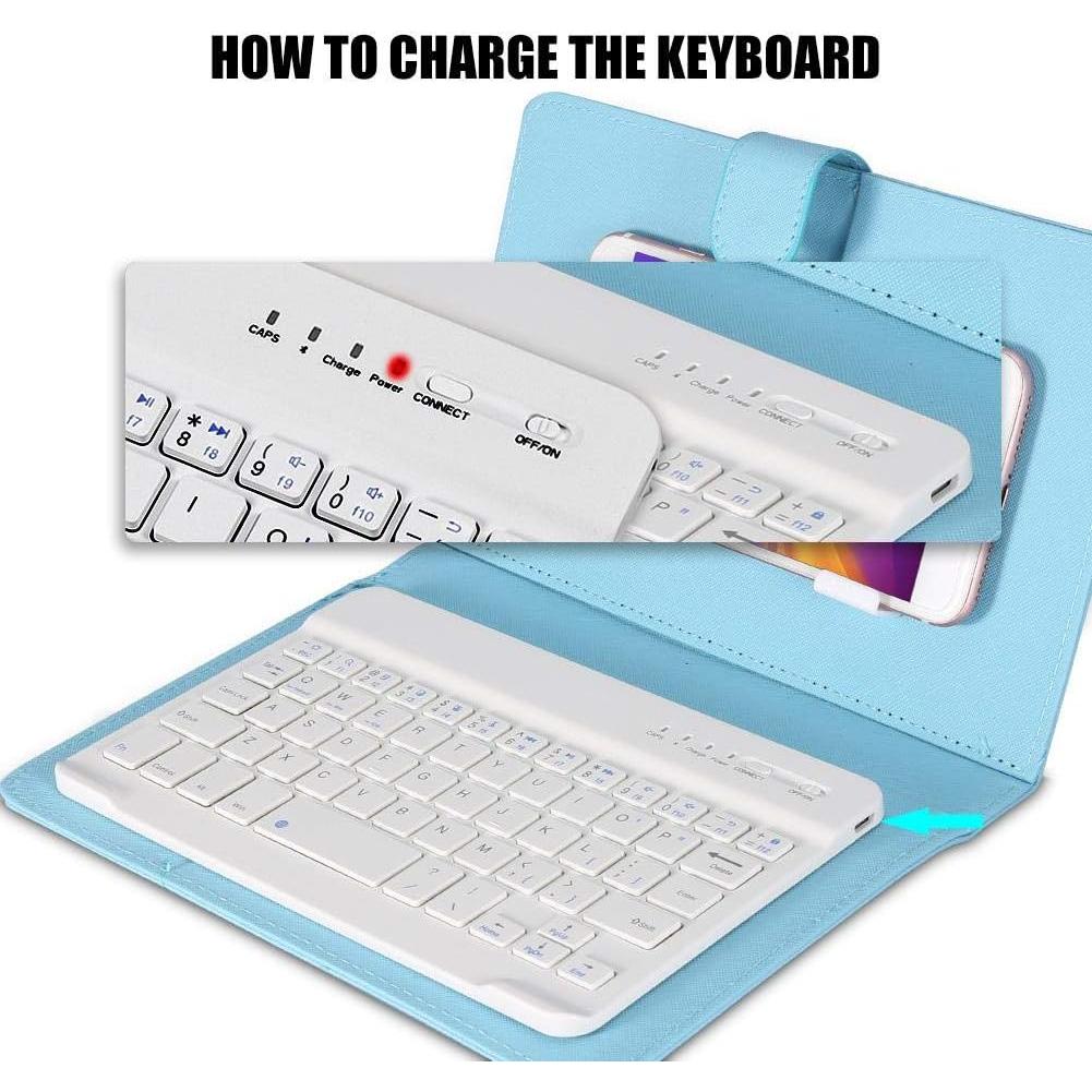 Teclado Bluetooth FOSA con Funda Plegable para Celular