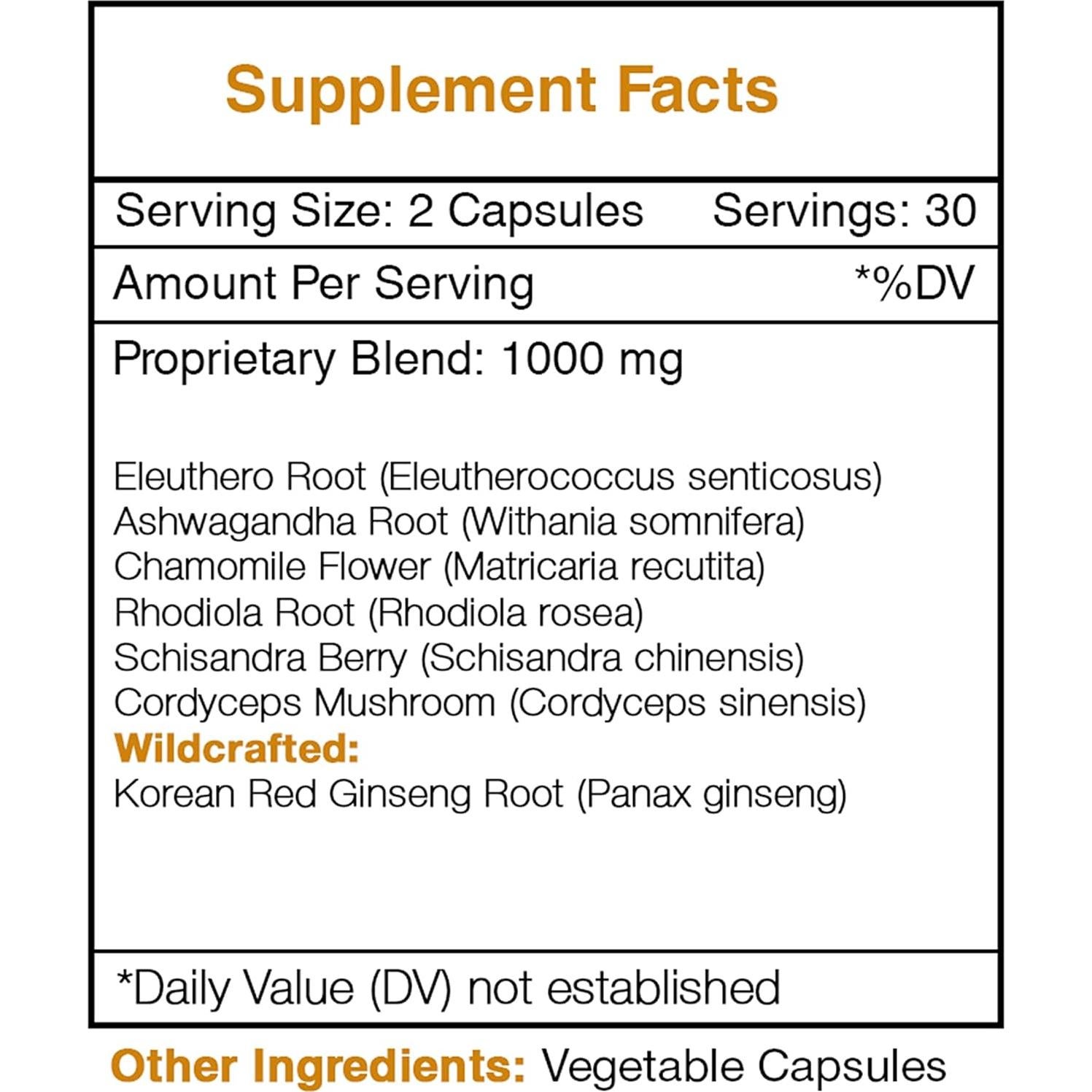 Cápsulas Adaptógenas Secretos de la Tribu 60 Unidades