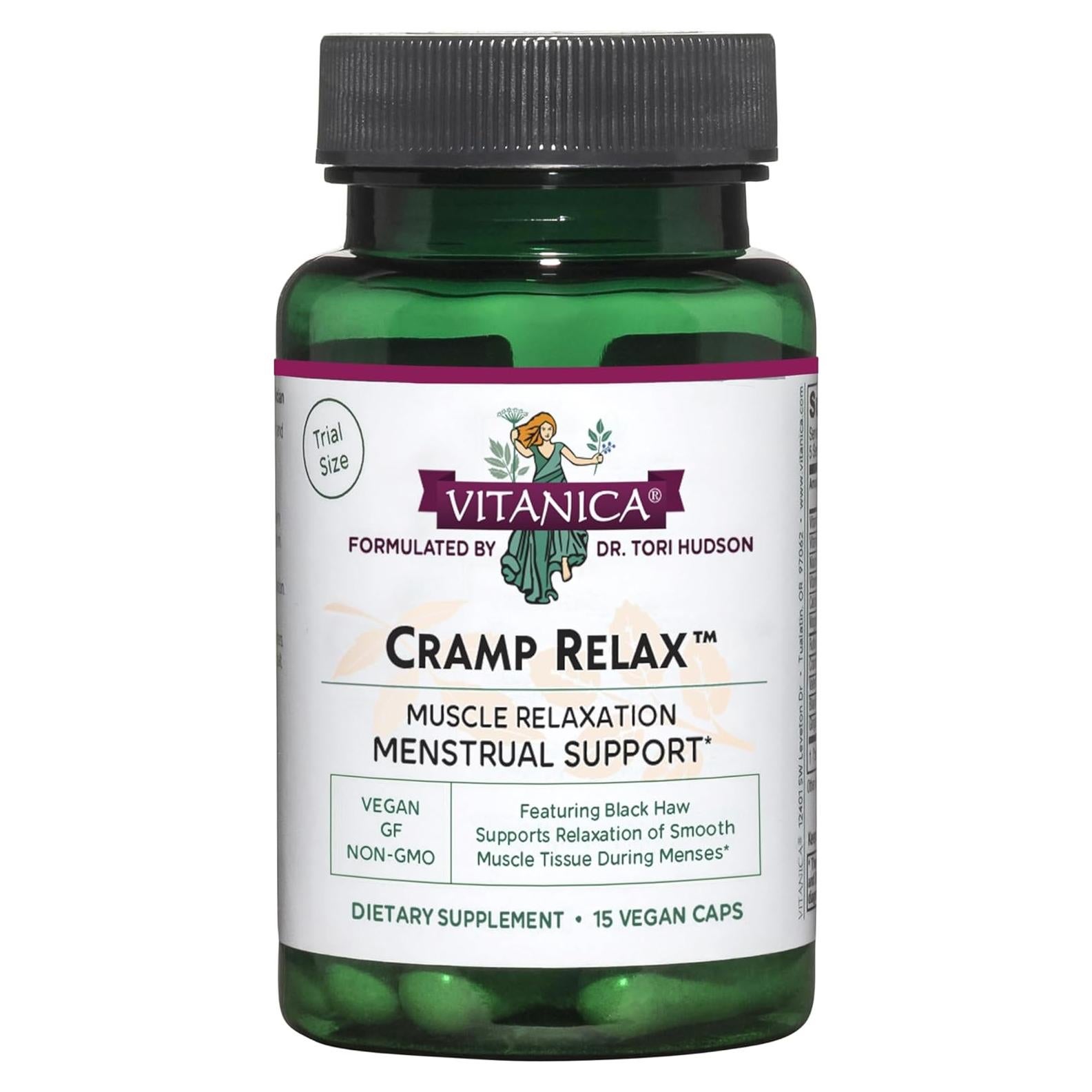 Suplemento Menstrual Vitanica Cramp Relax 15 Cápsulas Veganas