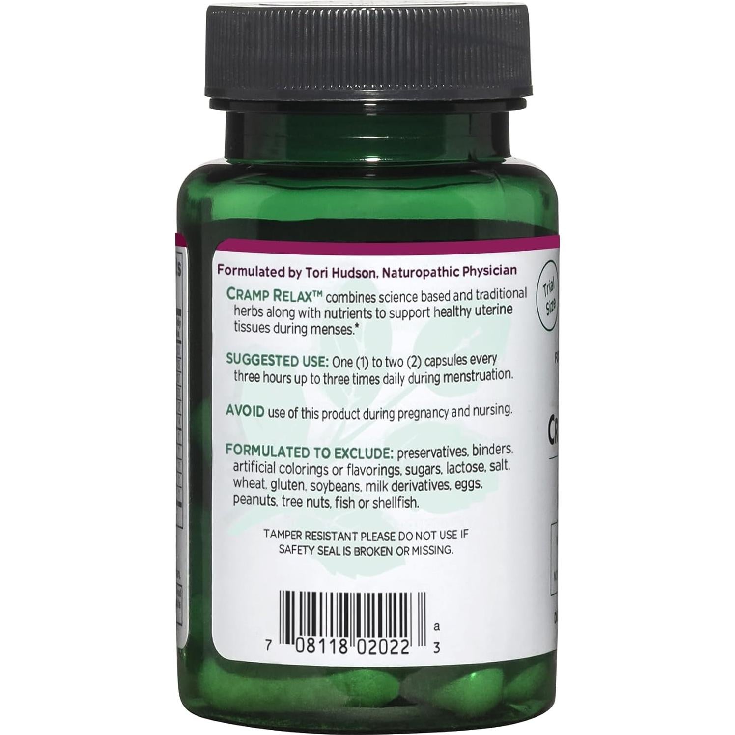 Suplemento Menstrual Vitanica Cramp Relax 15 Cápsulas Veganas