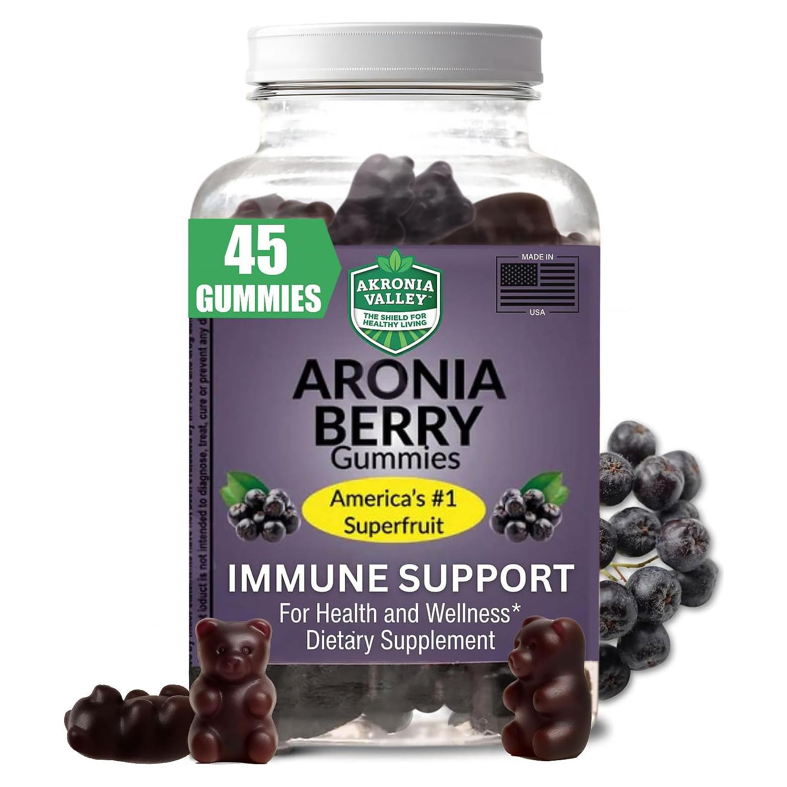 Gomitas Vegetarianas de Aronia Akronia Valley 45 Unidades