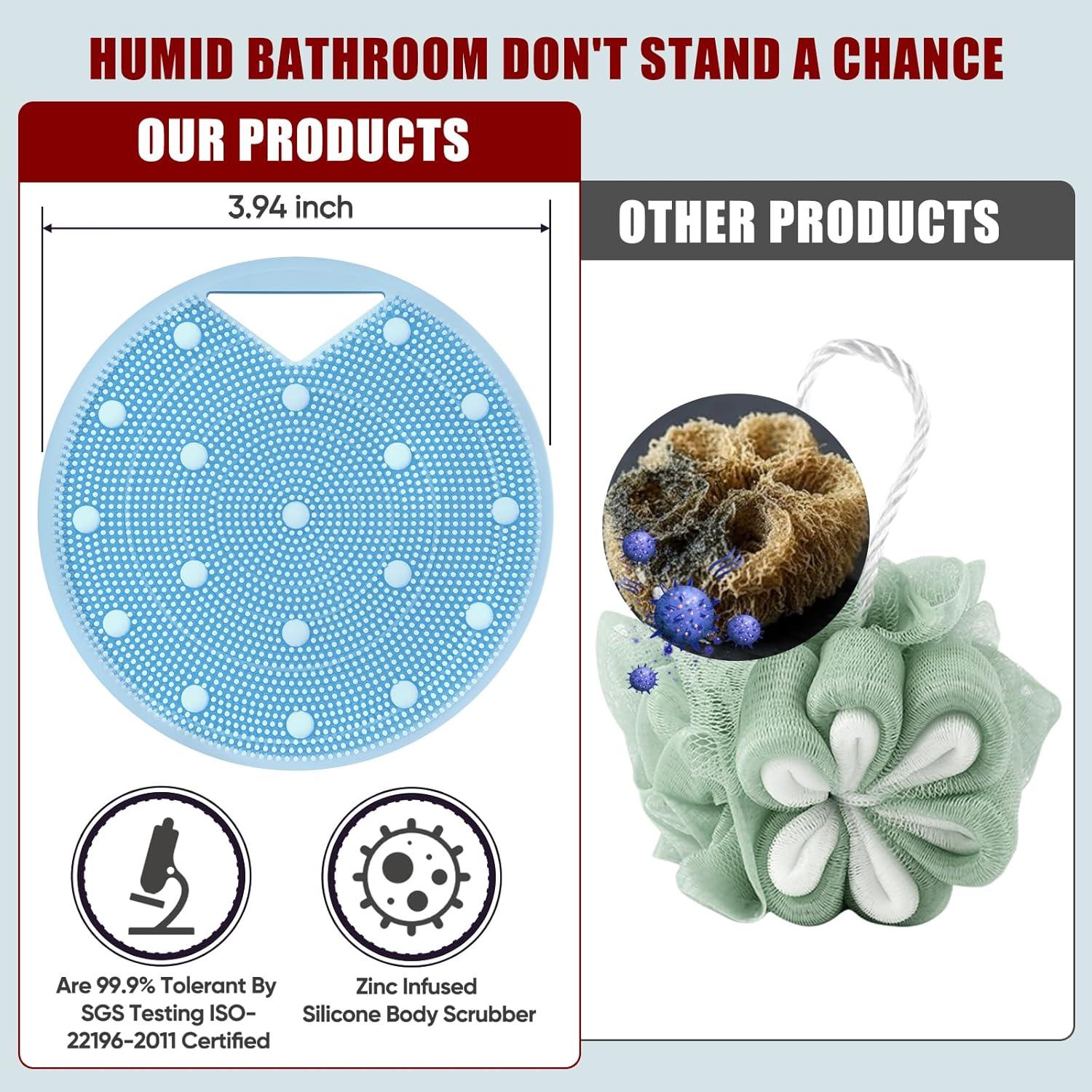 Exfoliante de Cuerpo de Silicona XCRUCC - Azul - Antibacteriano