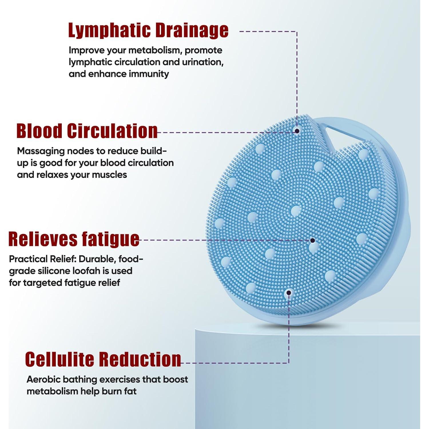 Exfoliante de Cuerpo de Silicona XCRUCC - Azul - Antibacteriano