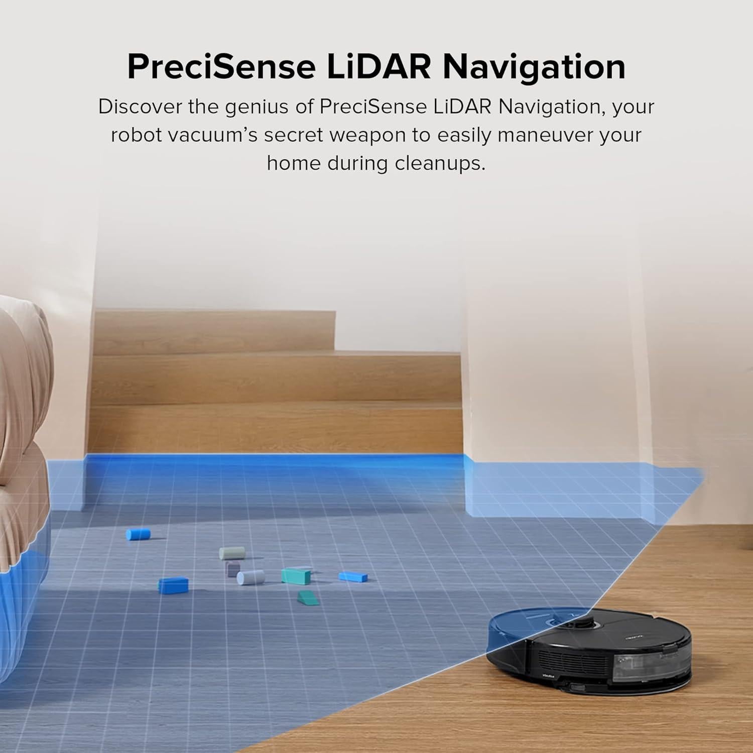 roborock S8 Robot Vacuum and Mop Cleaner, DuoRoller Brush, 6000Pa Suction, ReactiveAI 2.0 Obstacle Avoidance, Sonic Mopping, Auto Lifting Mop, Works with Alexa, Perfect for Pet Hair, Black