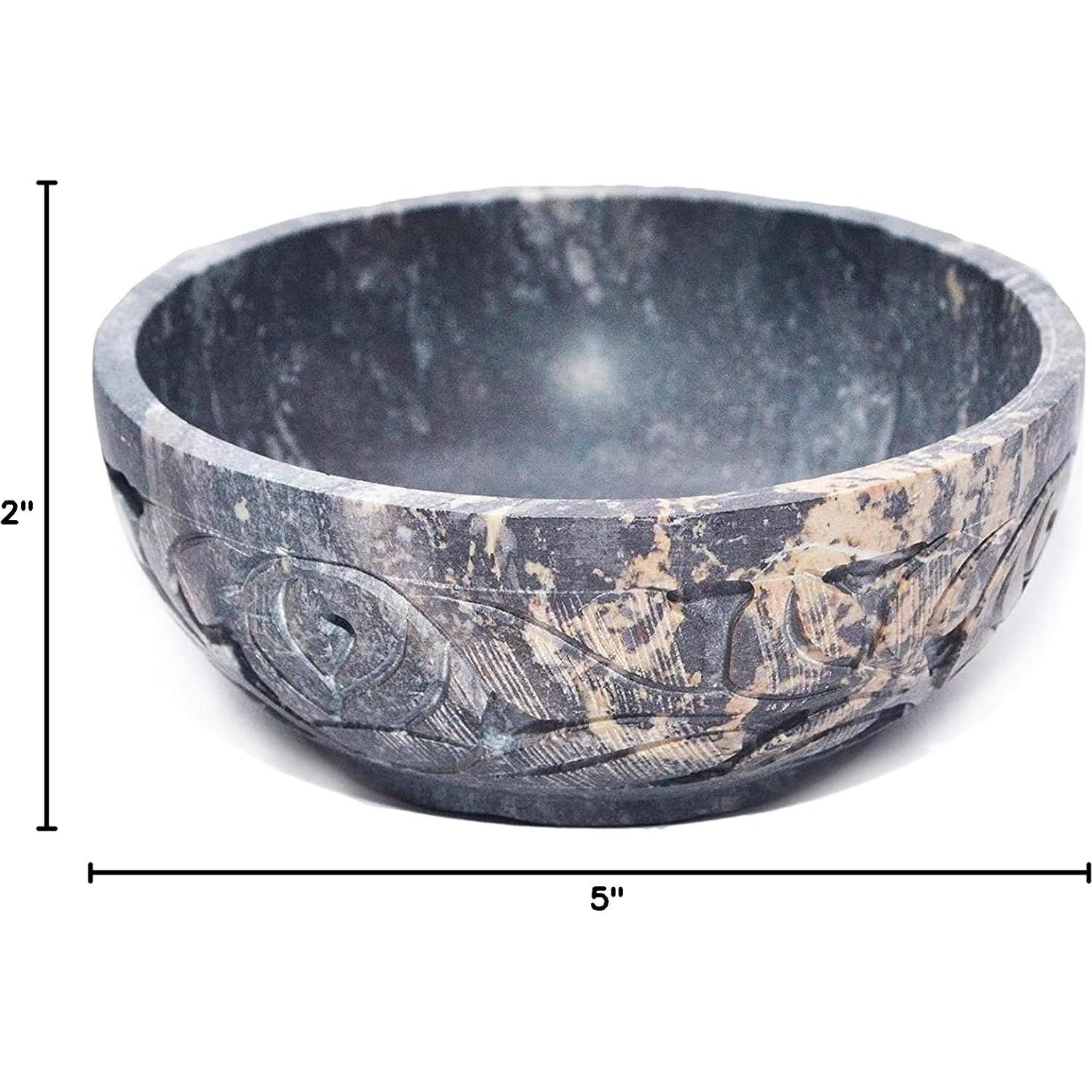 Tazón de piedra de jabón natural KC KULLICRAFT 12.7 cm