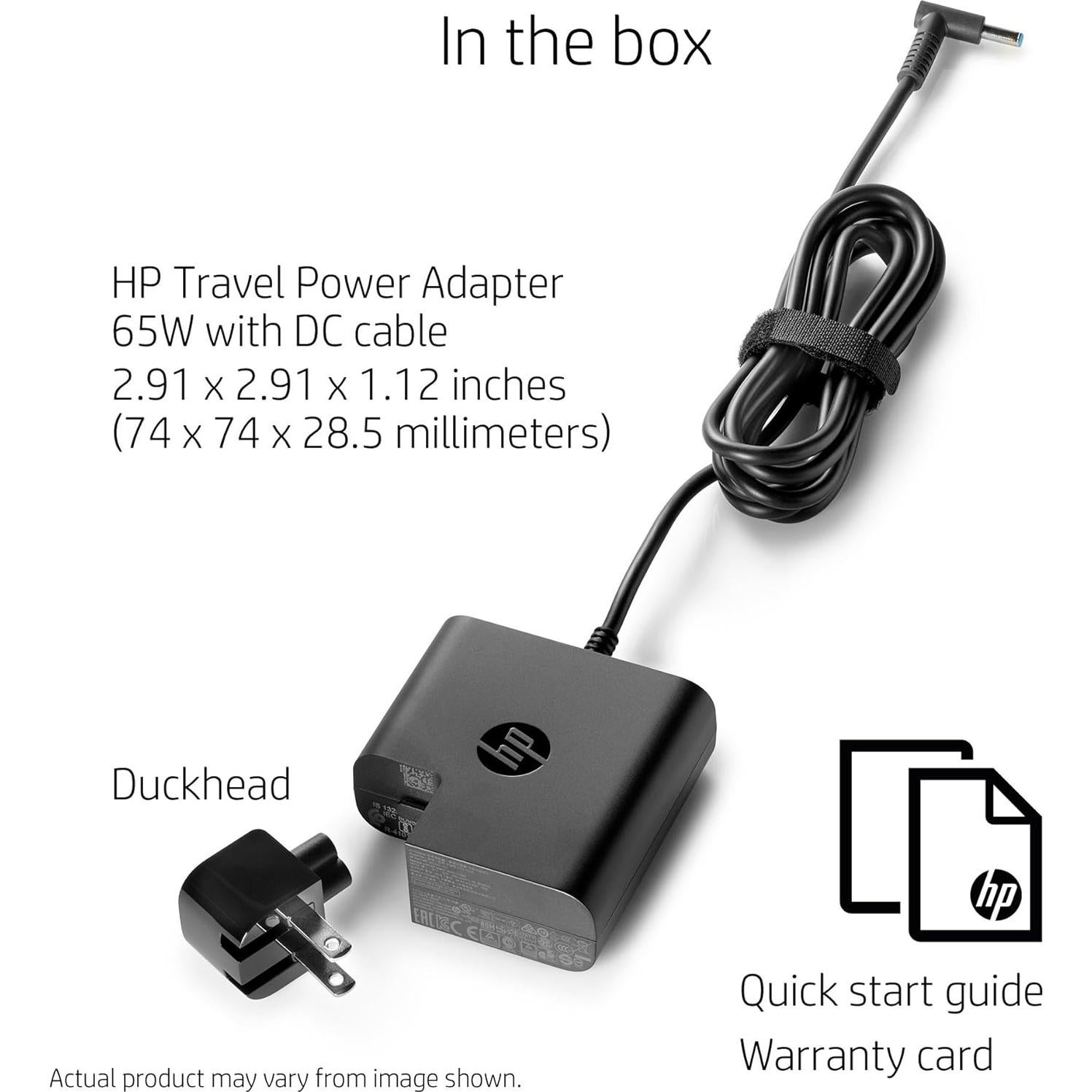 Adaptador de corriente portátil HP 65W con conector 4.5mm