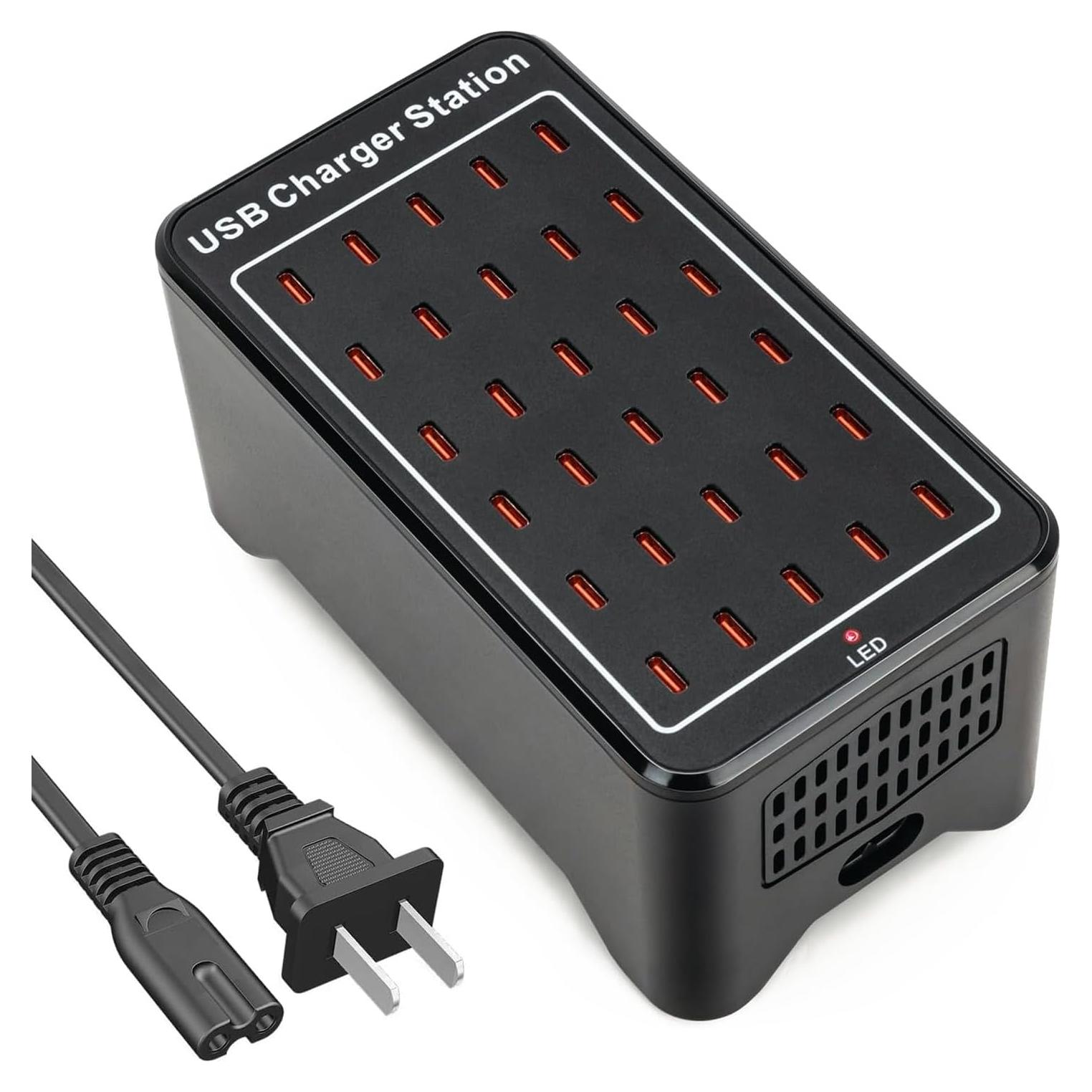 Estación de Carga USB C 150W DeBangsi 30 Puertos Rápida