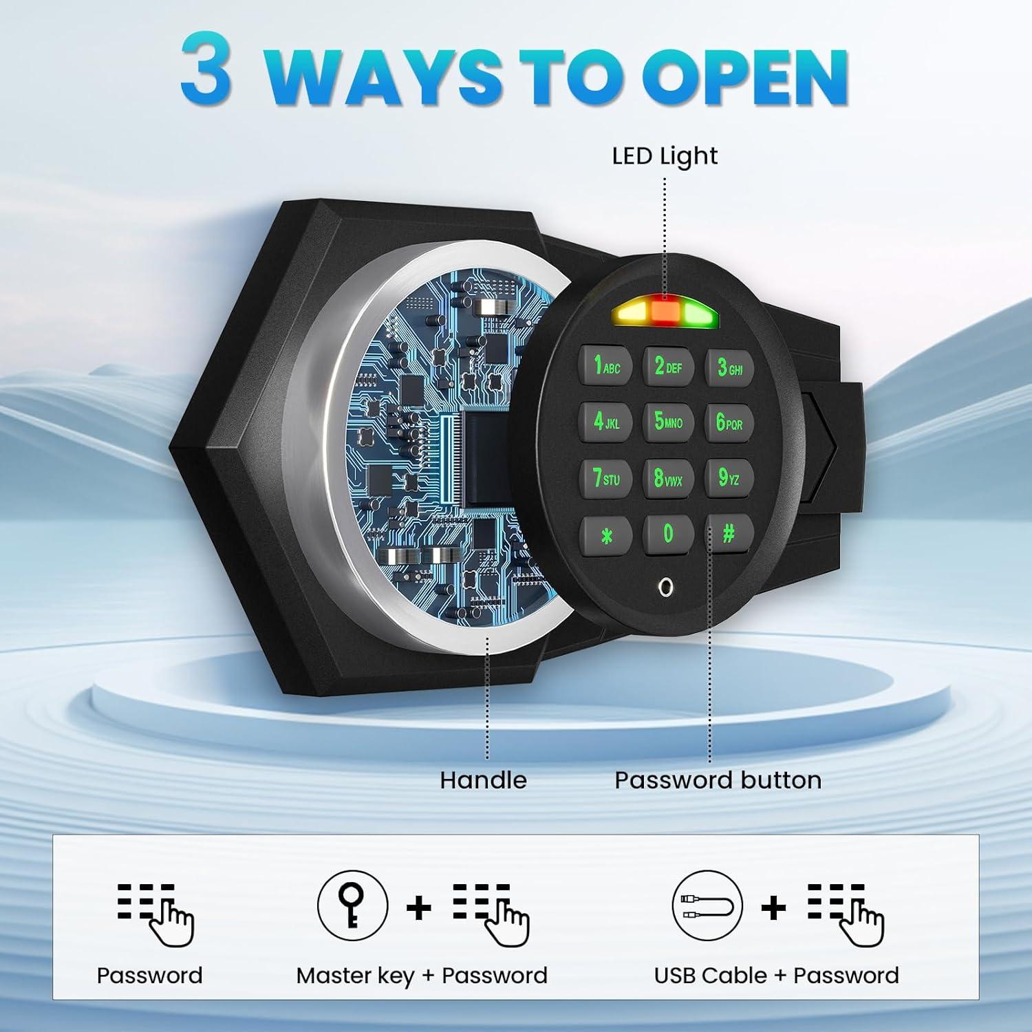 Caja Fuerte Digital Karbeen 6.5 Pies³ a Prueba de Fuego y Agua