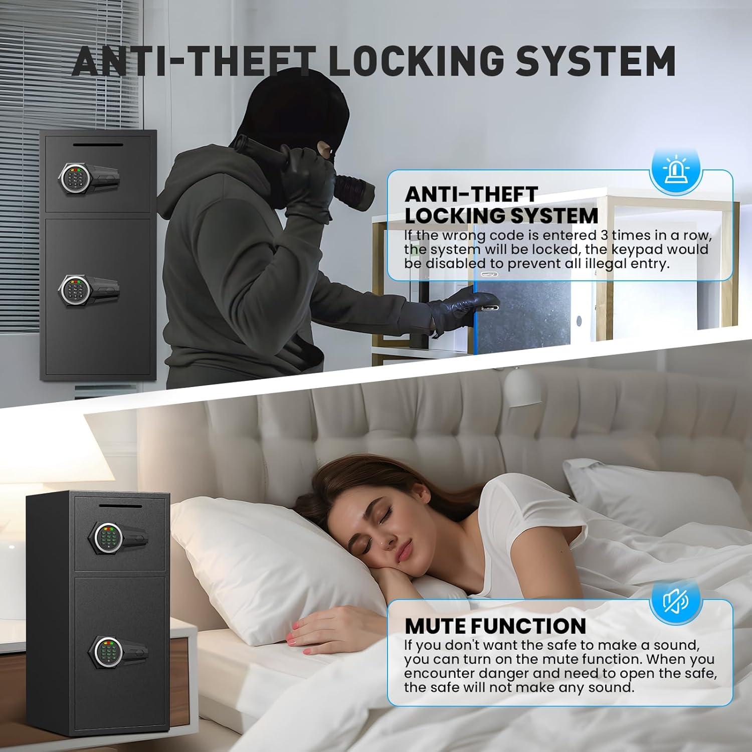 Caja Fuerte Digital Karbeen 6.5 Pies³ a Prueba de Fuego y Agua