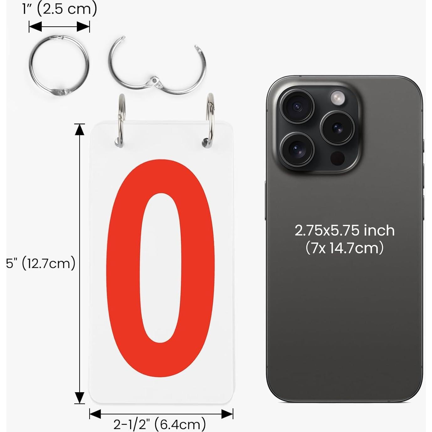 Marcador de Puntuación GOGO 2 Juegos PVC 6.4x12.7cm Doble Cara