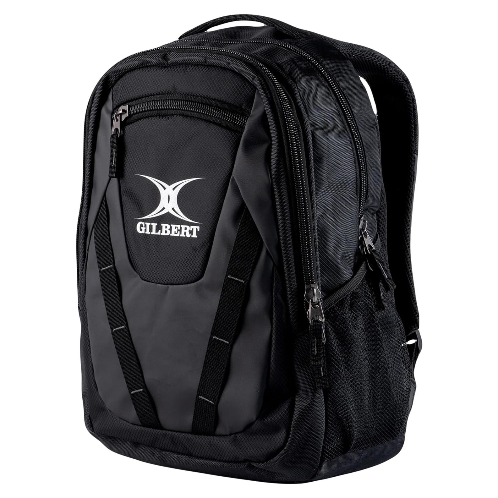 Mochila de Rugby Gilbert Club V4 Negra 2400cc Ergonómica