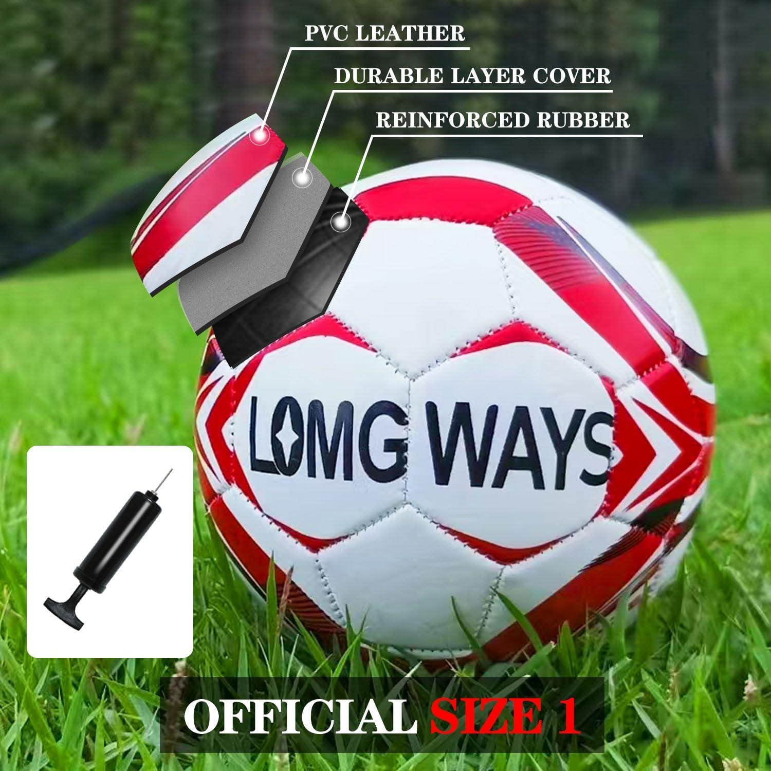 Portería de Fútbol LOMGWAYS 0.61x0.40m para Niños - Incluye Balón y Bomba