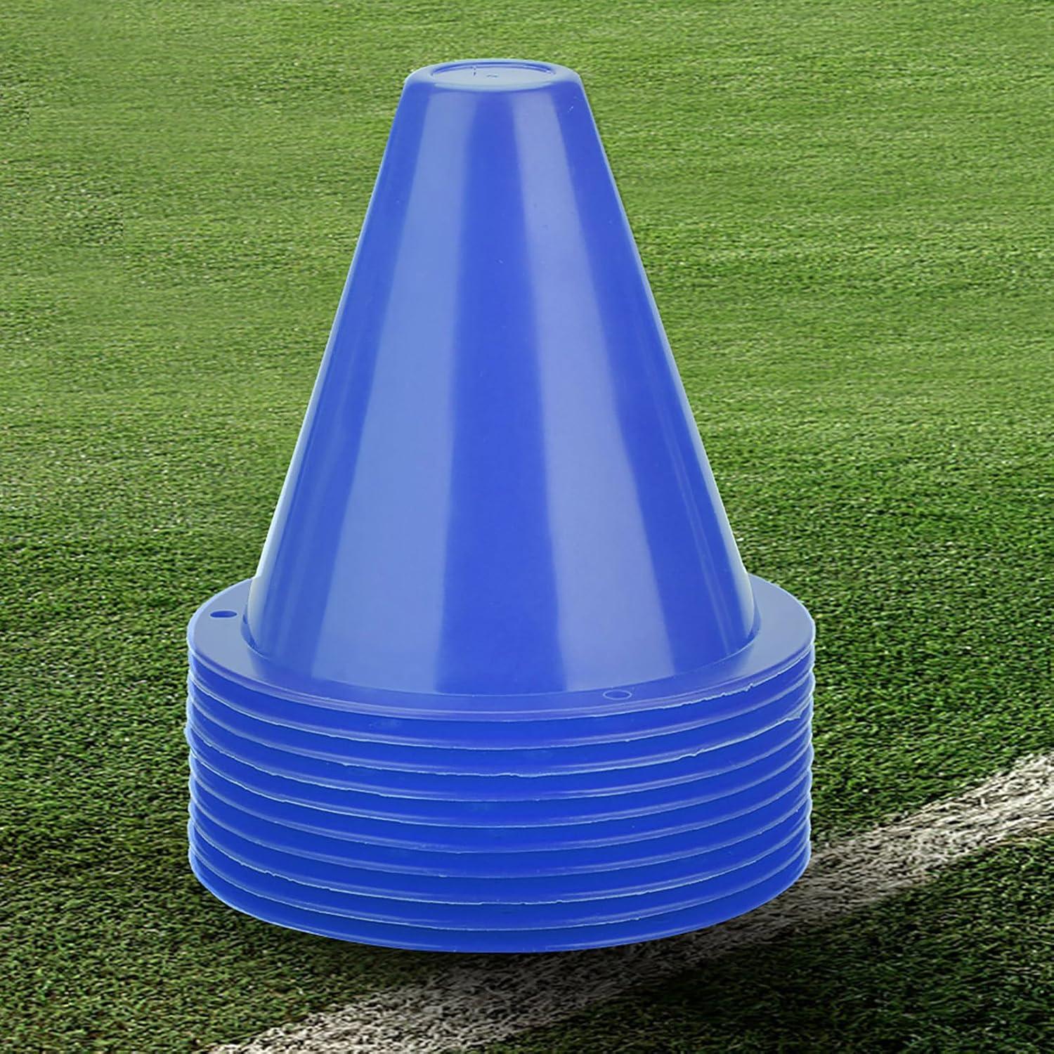 Conos de Entrenamiento de Fútbol Yuecoom - 10 Piezas, Color Azul