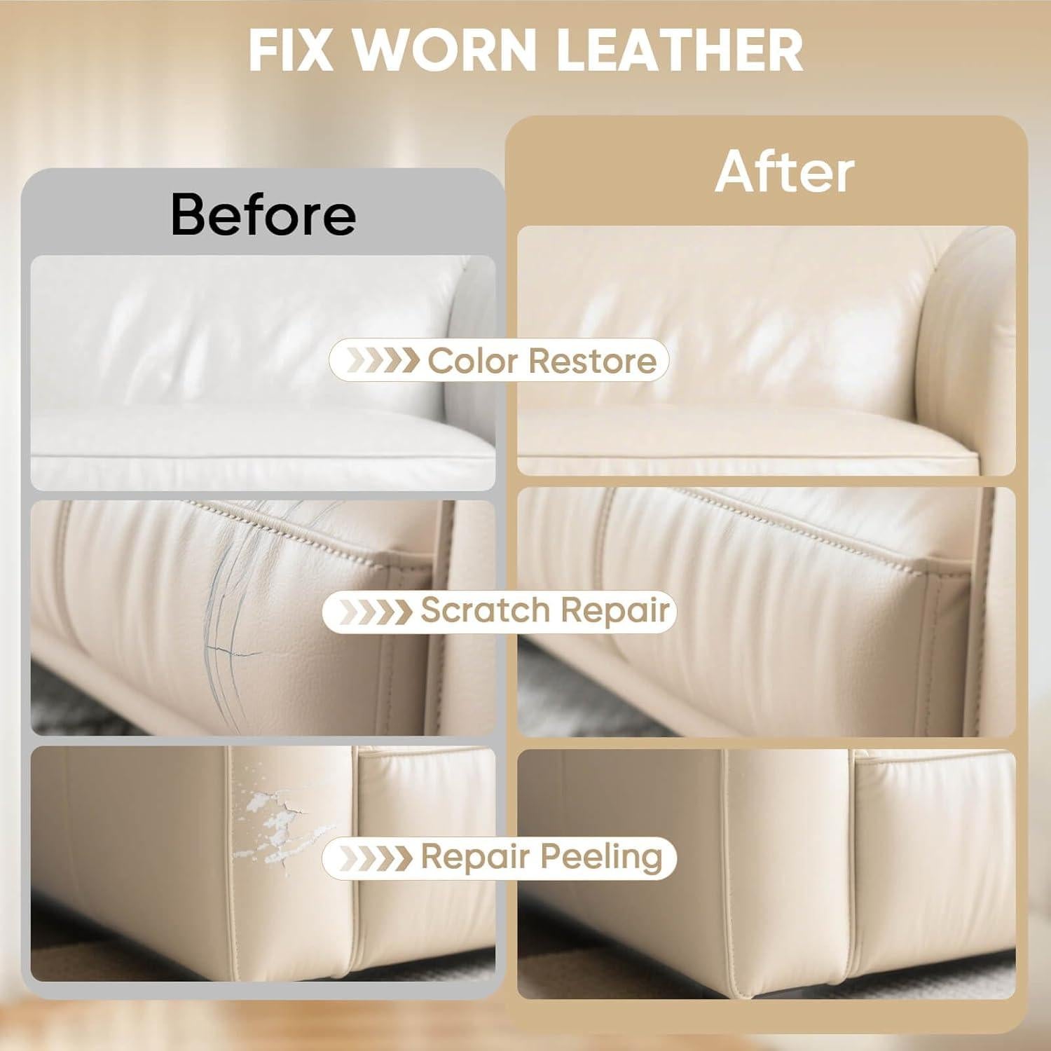 Bálsamo para Recoloración de Cuero AWOWZ 10 OZ Beige