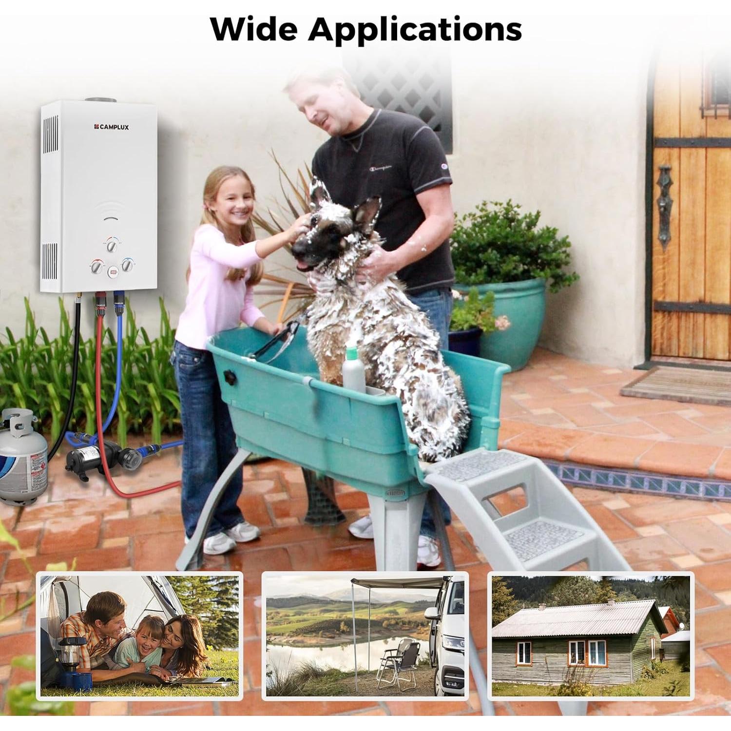 Calentador de Agua a Gas Propano CAMPLUX BW422P120 4.22 GPM