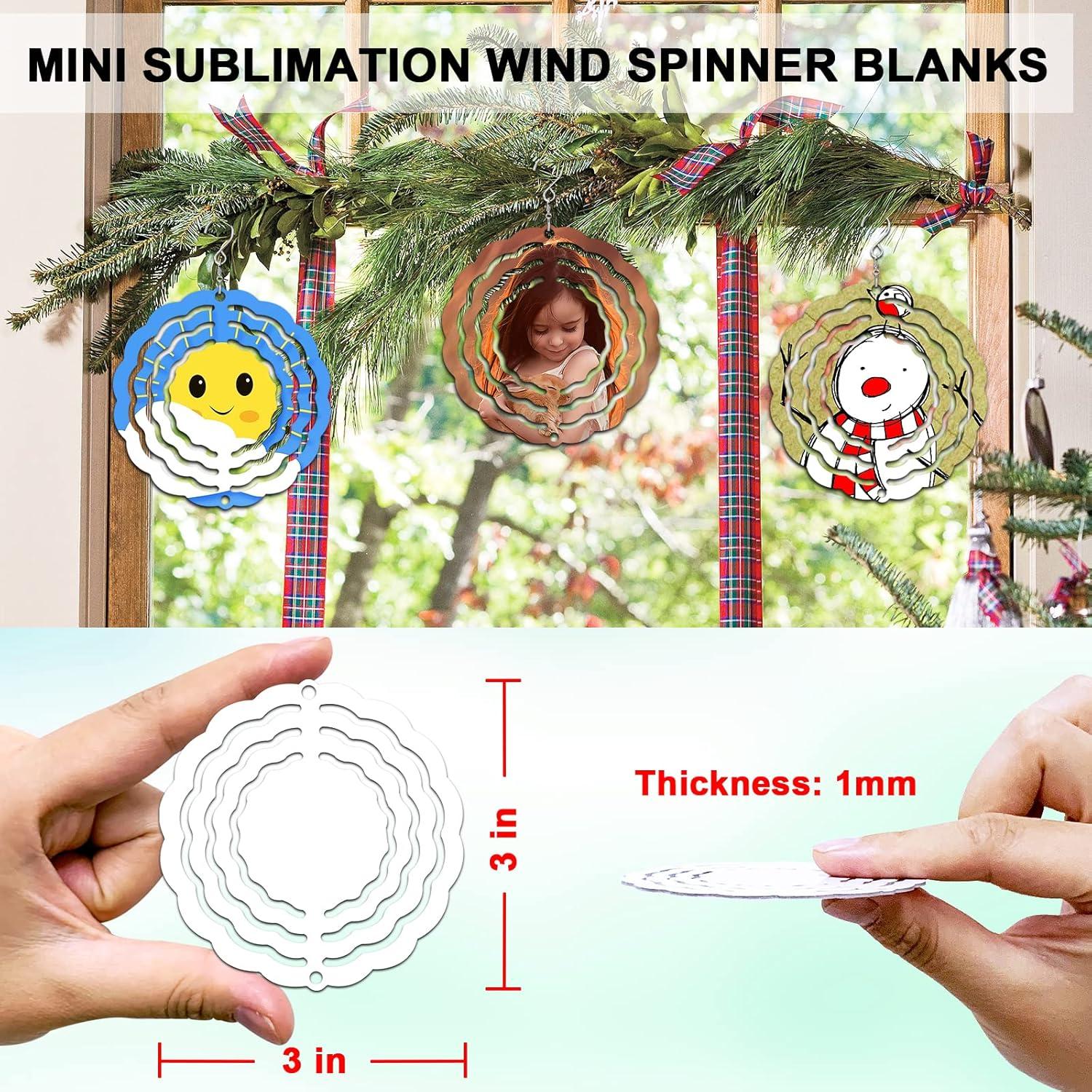 Paquete de 6 Spinners de Viento Aluminio Blanco 7.6cm