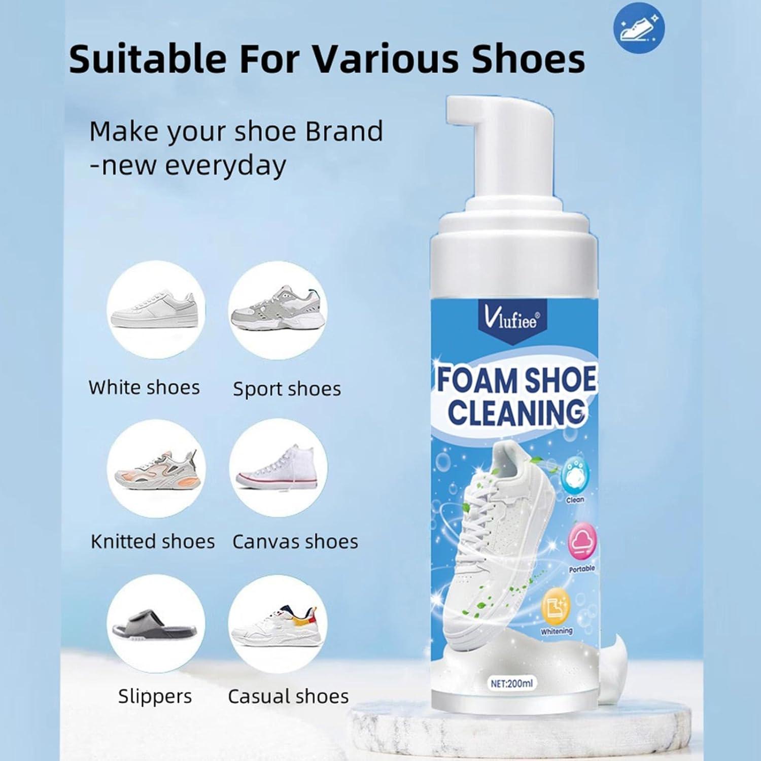 Kit de limpieza de zapatos VLUFIEE 191g - Limpiador para tenis y gamuza