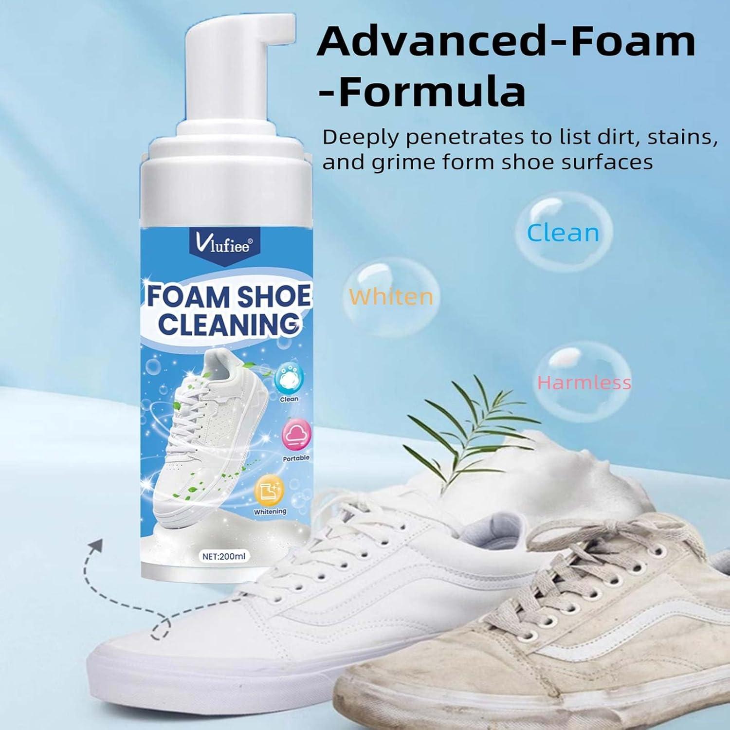 Kit de limpieza de zapatos VLUFIEE 191g - Limpiador para tenis y gamuza