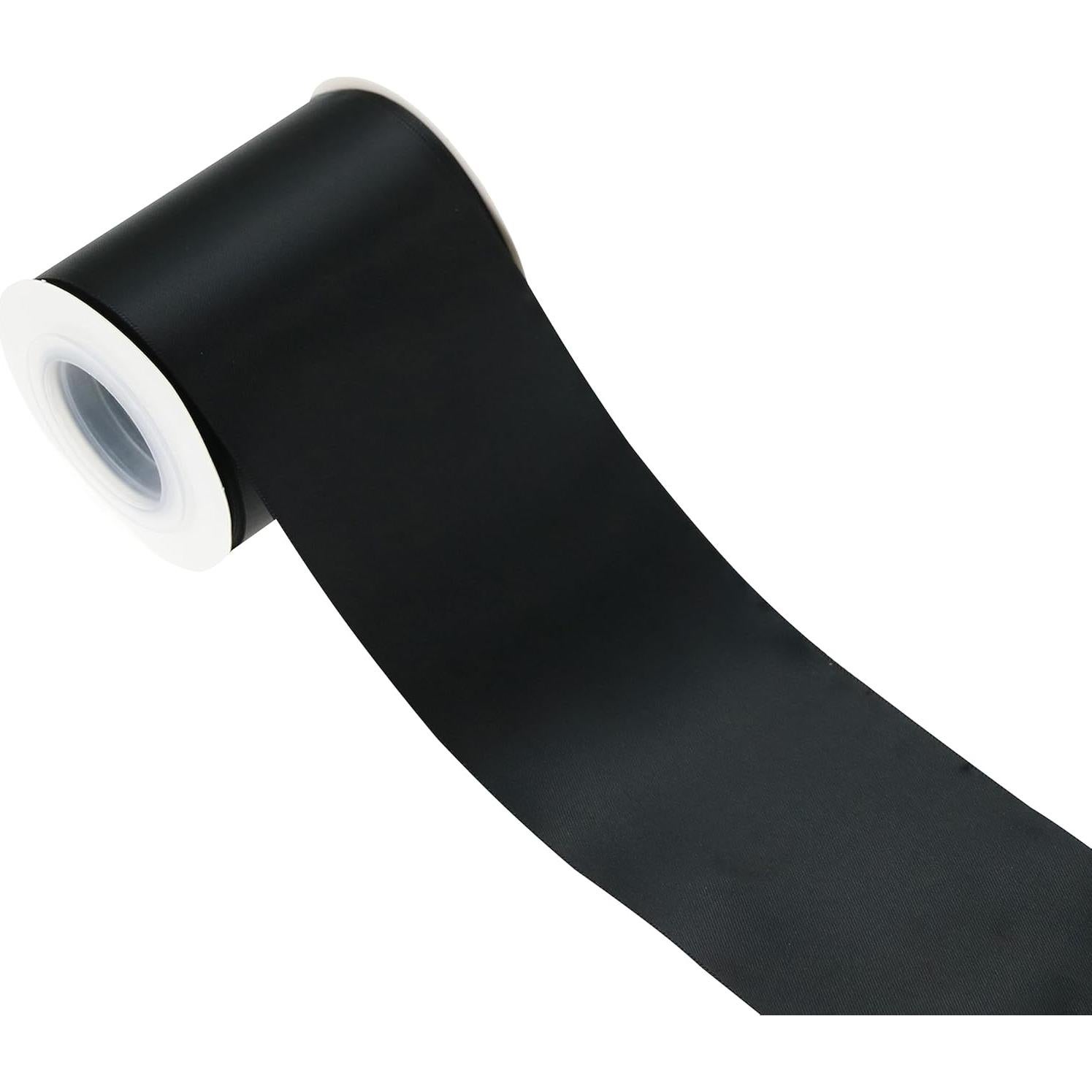 Cinta de Satén Doble Cara DINDOSAL 7.62 cm x 9.14 m Negra