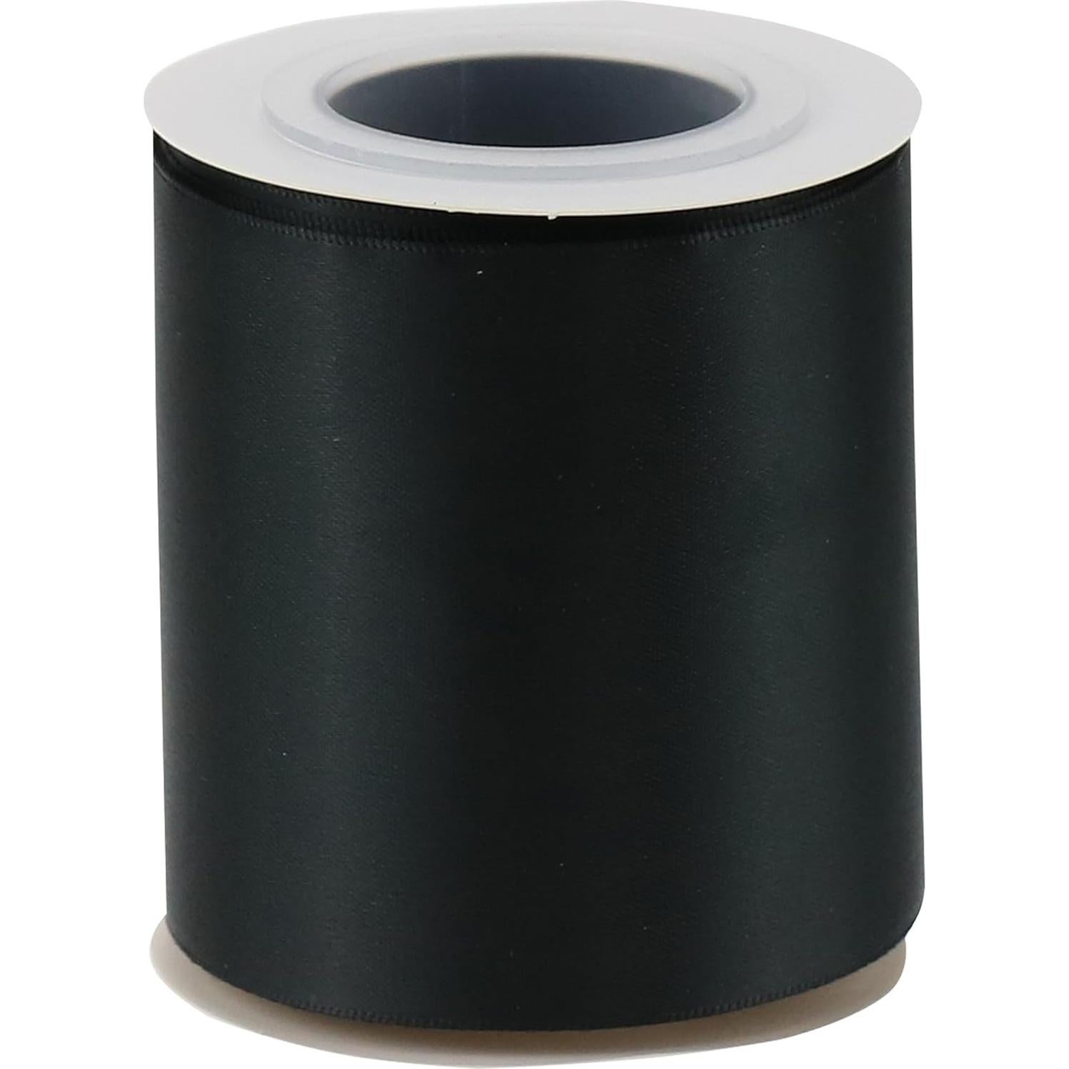 Cinta de Satén Doble Cara DINDOSAL 7.62 cm x 9.14 m Negra