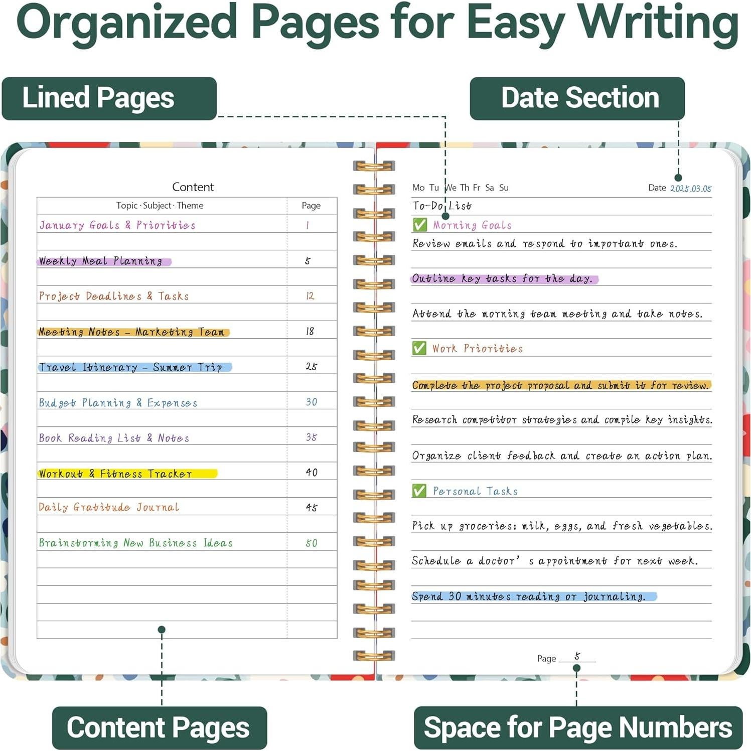 Cuaderno Espiral Tapa Dura CICPAP A5 Rayado 140 Páginas