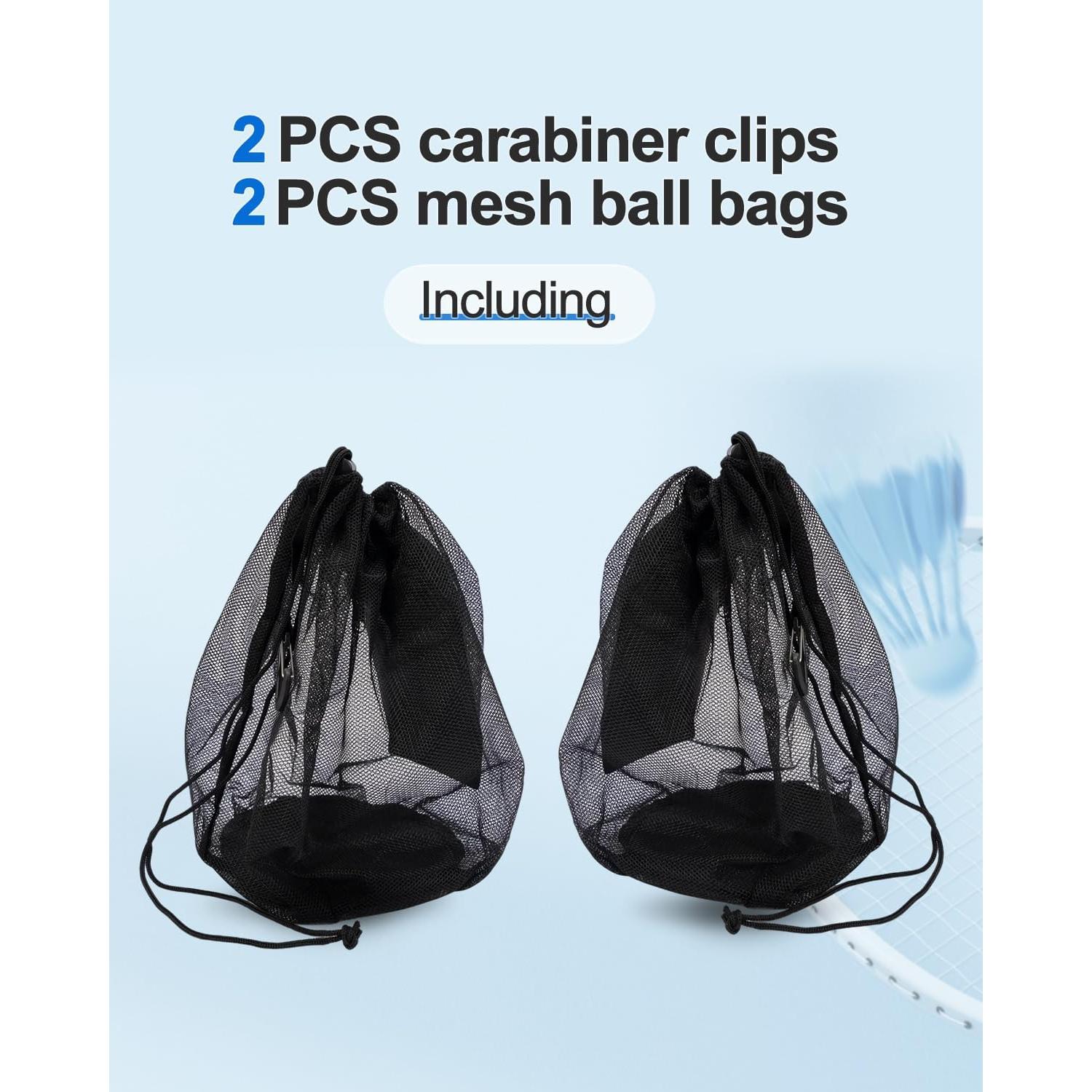 2 Bolsas de Malla LHWINYI para Balones de Deportes - Negro