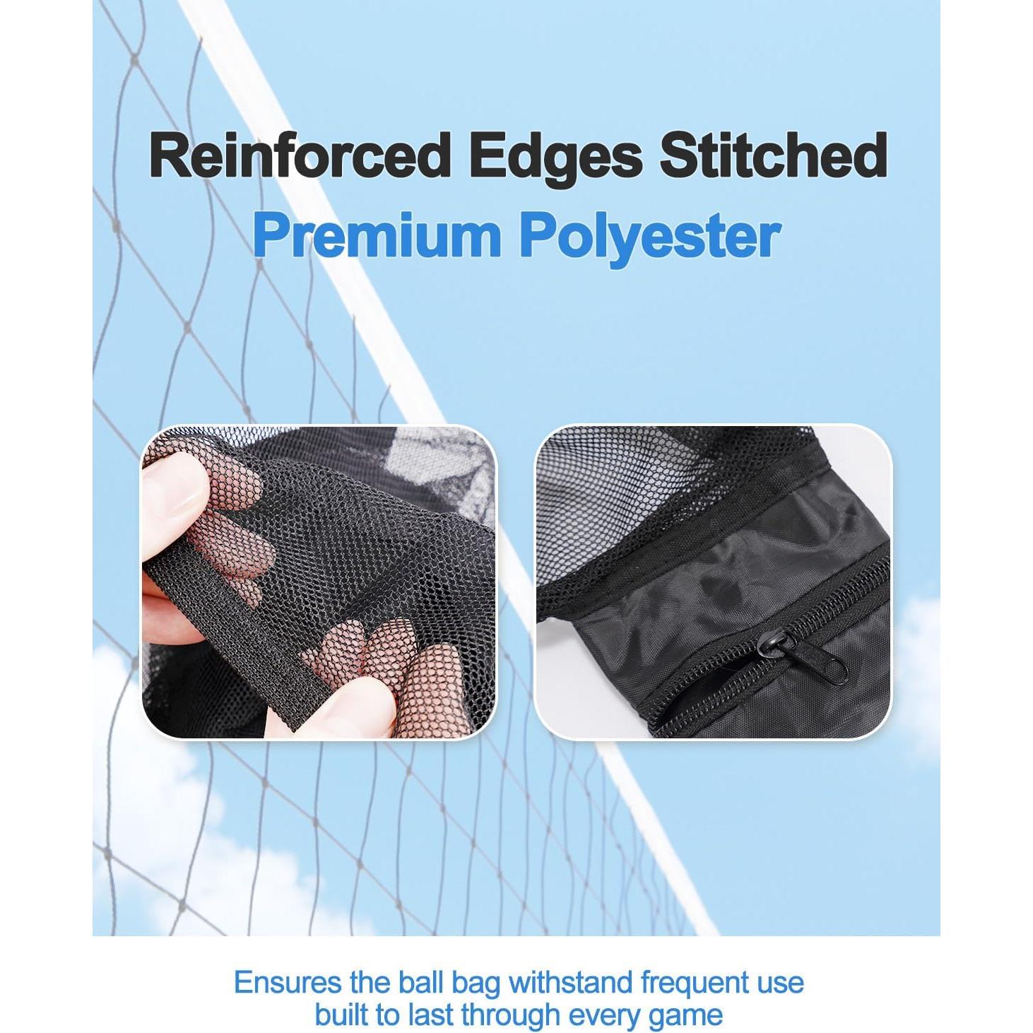 2 Bolsas de Malla LHWINYI para Balones de Deportes - Negro
