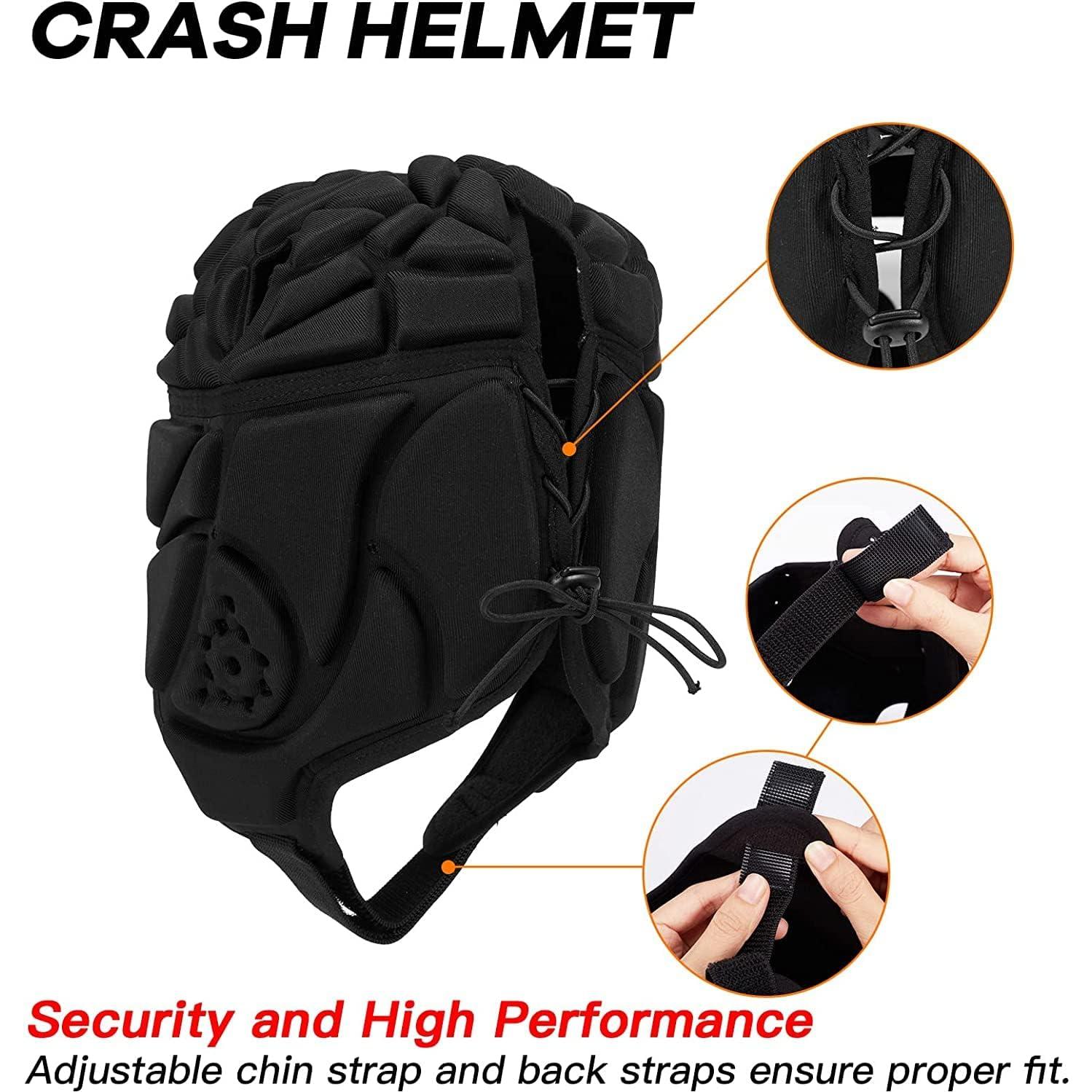 Casco de Rugby Bosgladek Negro 2 pcs para Adultos y Niños