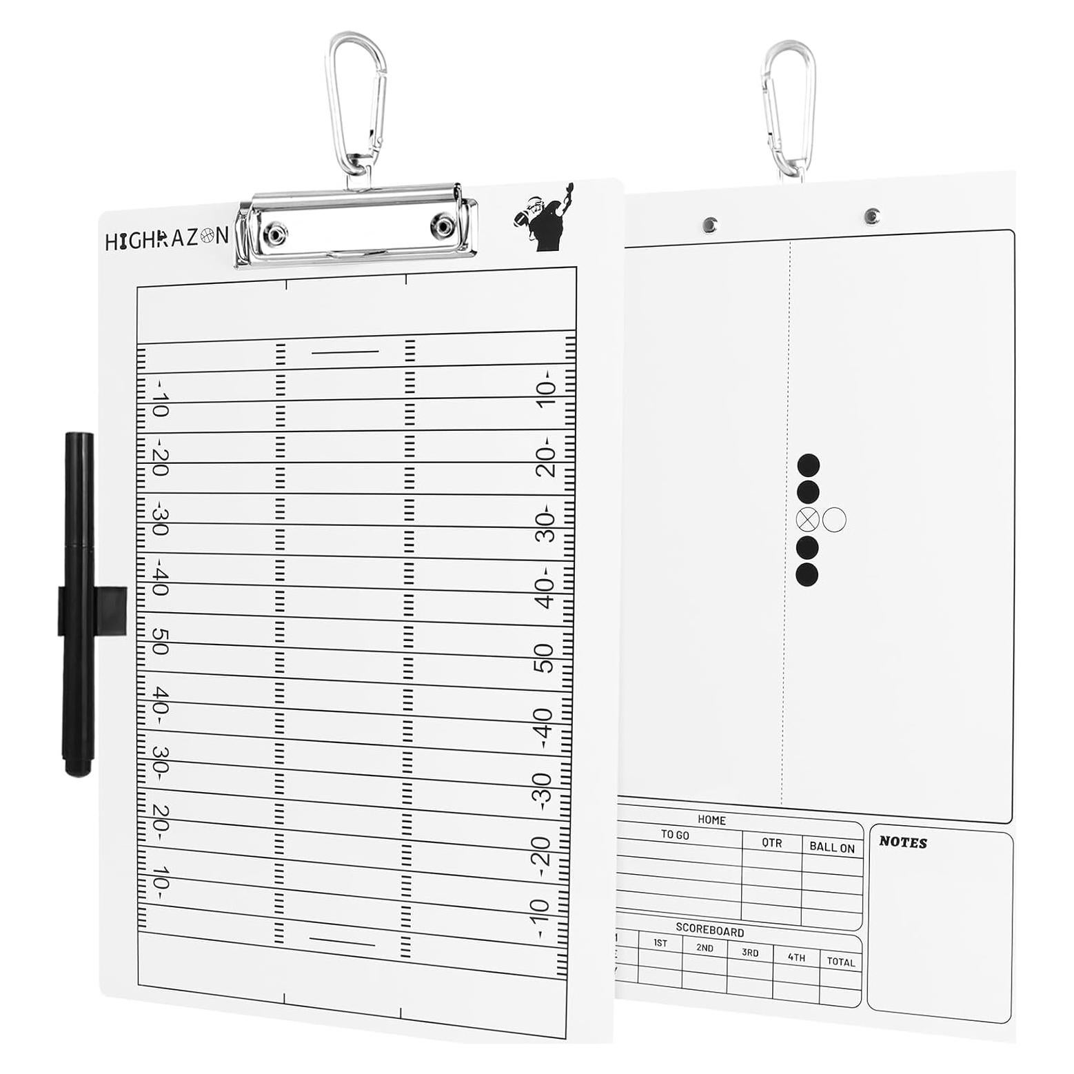 Pizarra de Entrenador de Fútbol HIGHRAZON Doble Cara 35.5x22.8cm