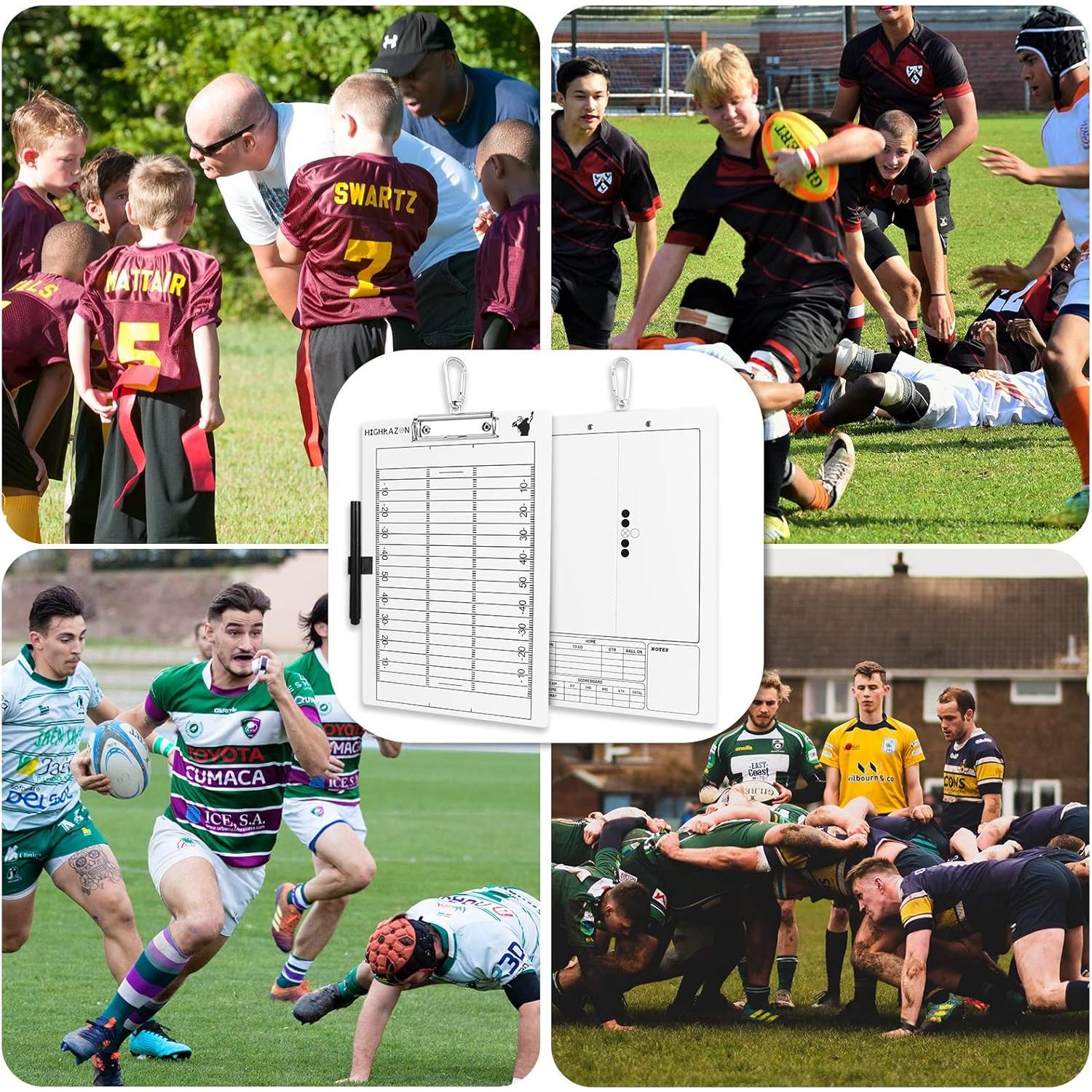 Pizarra de Entrenador de Fútbol HIGHRAZON Doble Cara 35.5x22.8cm