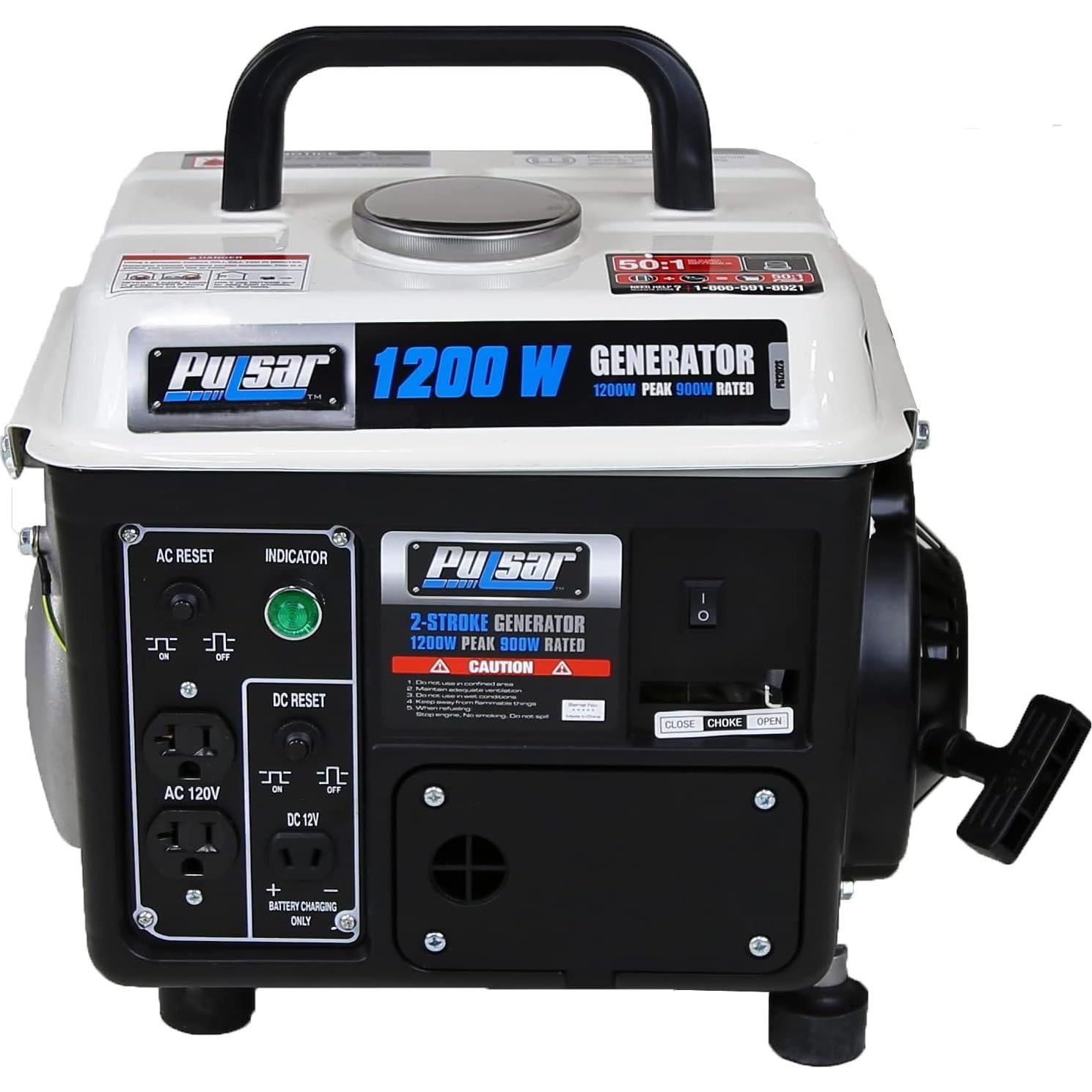 Generador Portátil a Gas Pulsar PG1202SA 1200W con Mango