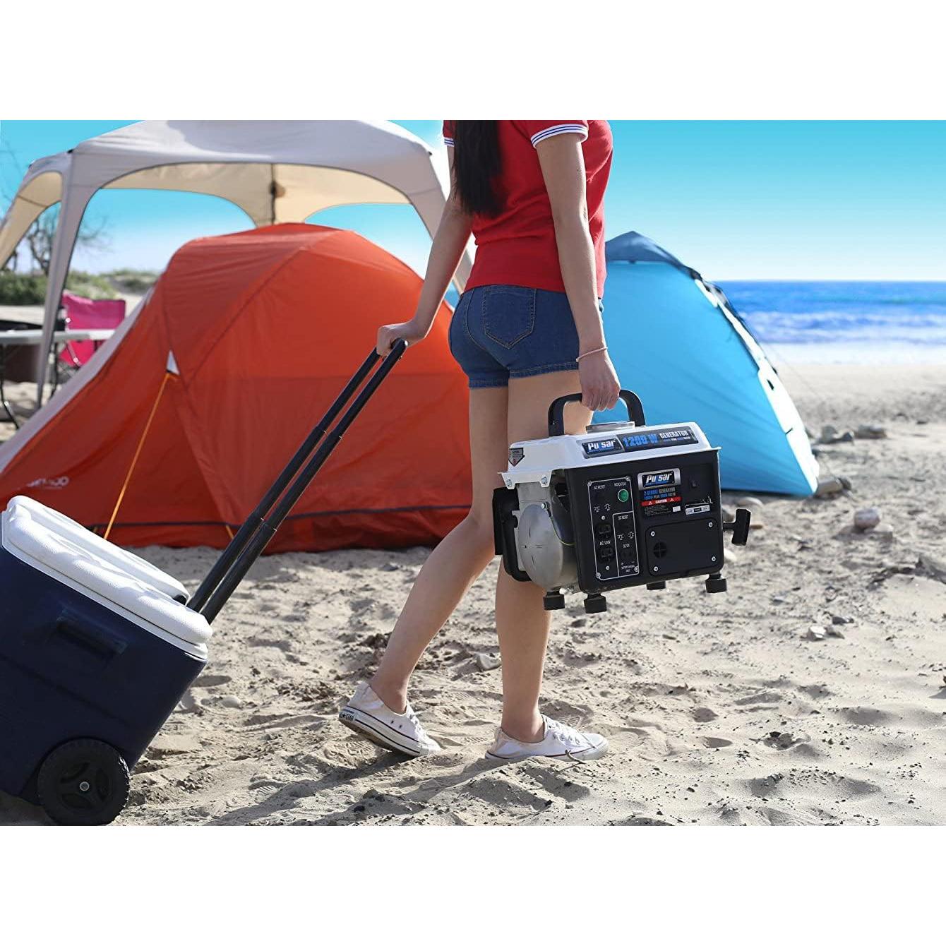 Generador Portátil a Gas Pulsar PG1202SA 1200W con Mango