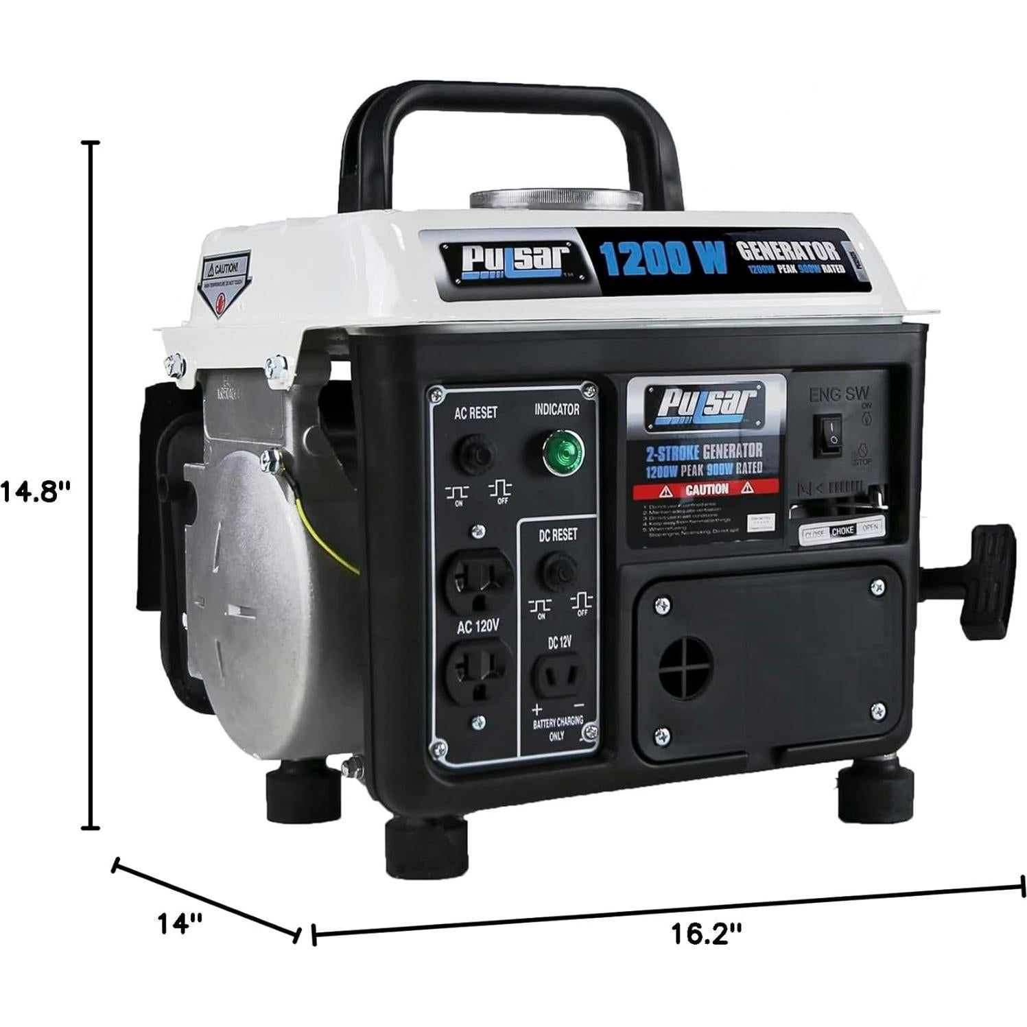 Generador Portátil a Gas Pulsar PG1202SA 1200W con Mango