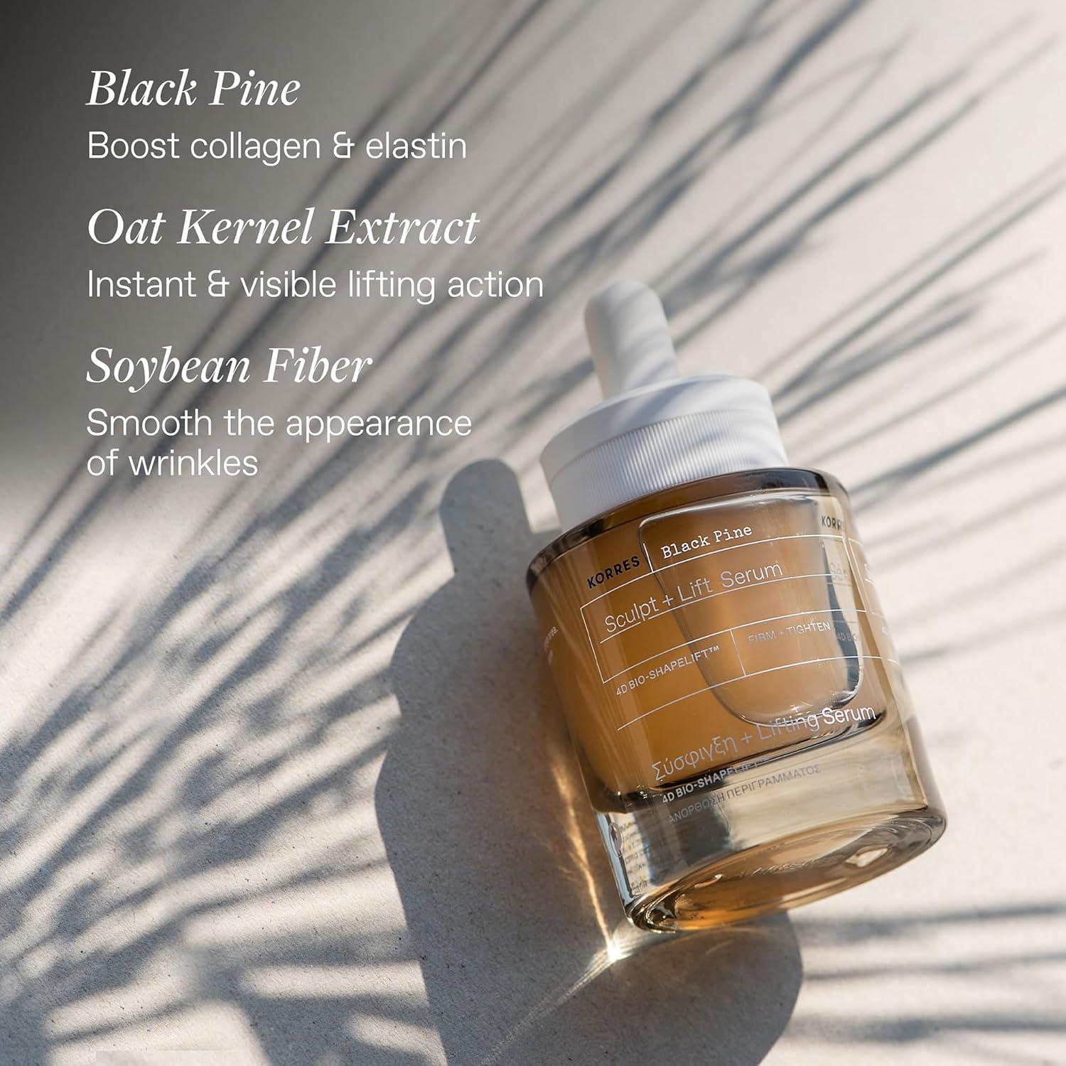 Sérum Facial Korres Black Pine Sculpt & Lift 30 ml - Hidratante y Afirmante