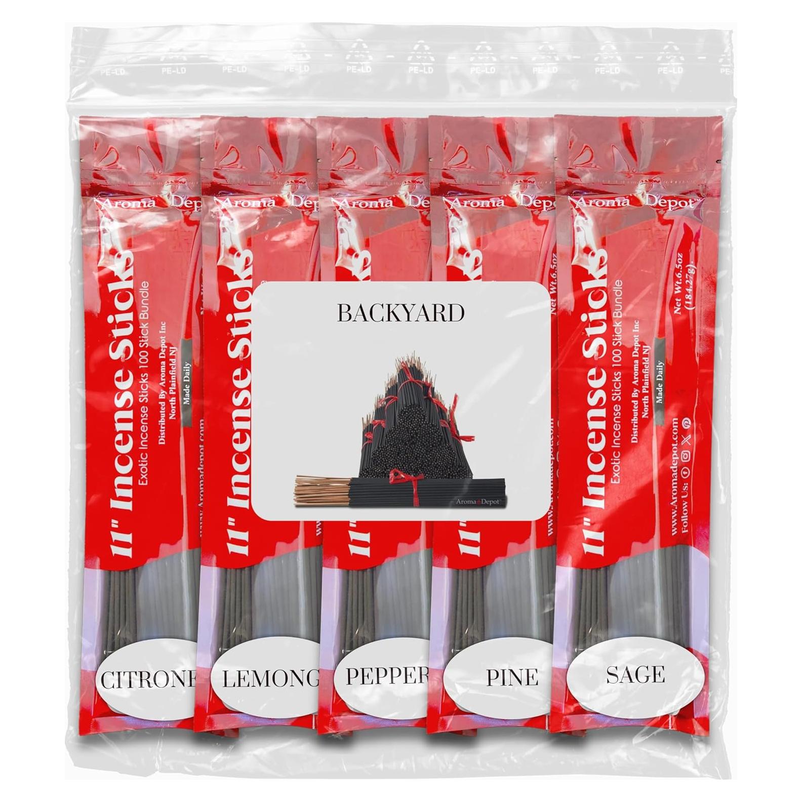 Set de Incienso Aroma Depot 28 cm - 500 Varitas Aromáticas