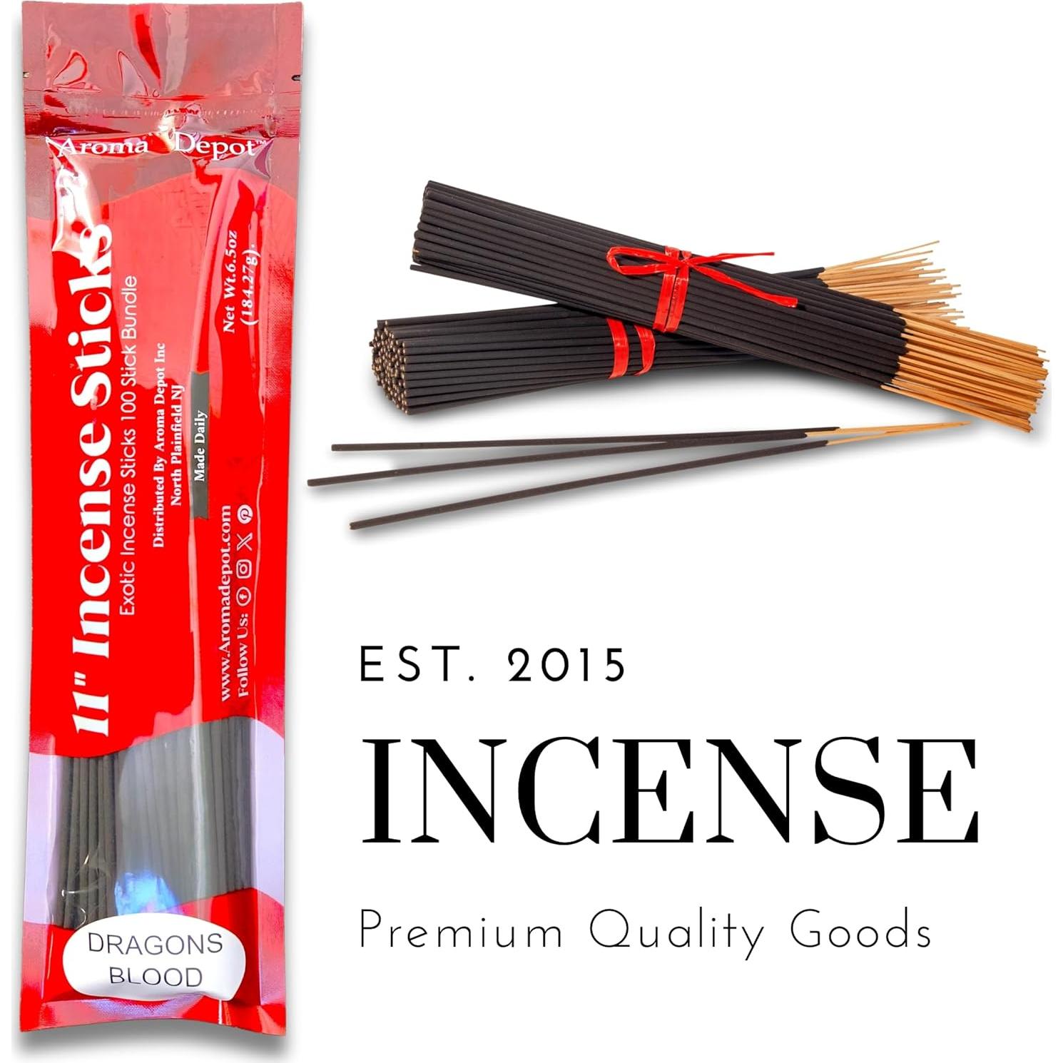 Set de Incienso Aroma Depot 28 cm - 500 Varitas Aromáticas