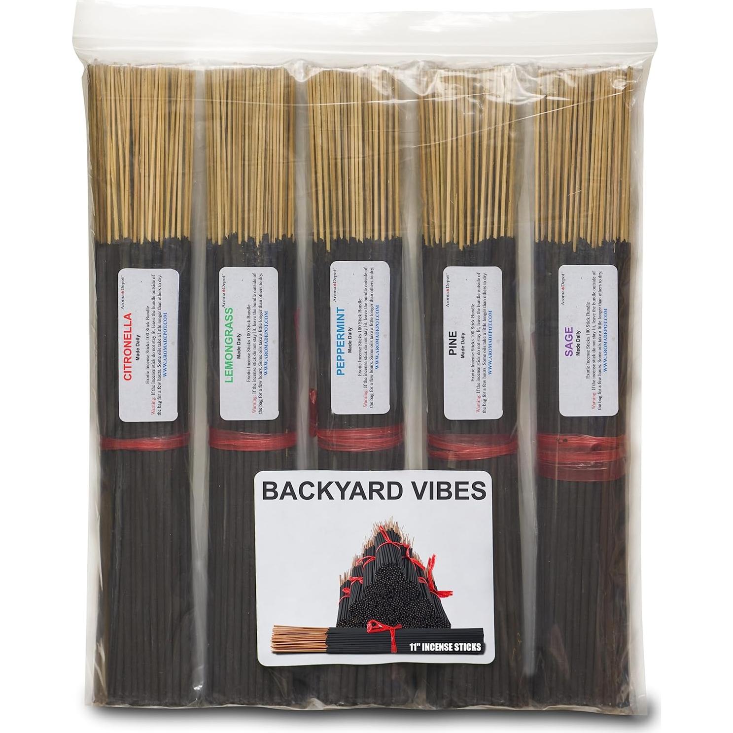 Set de Incienso Aroma Depot 28 cm - 500 Varitas Aromáticas