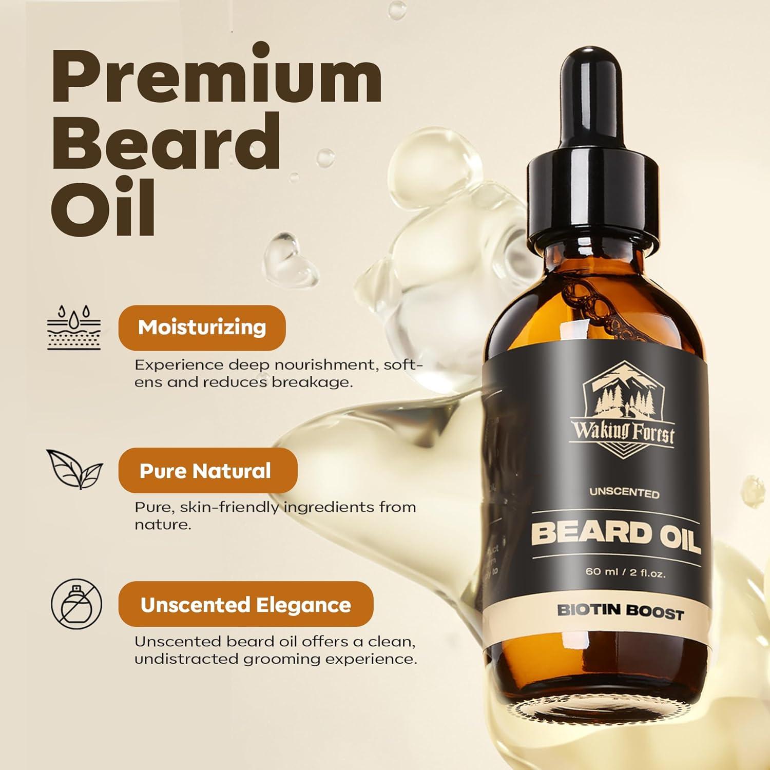 Aceite para Barba Waking Forest 60 ml Biotina Sin Fragancia