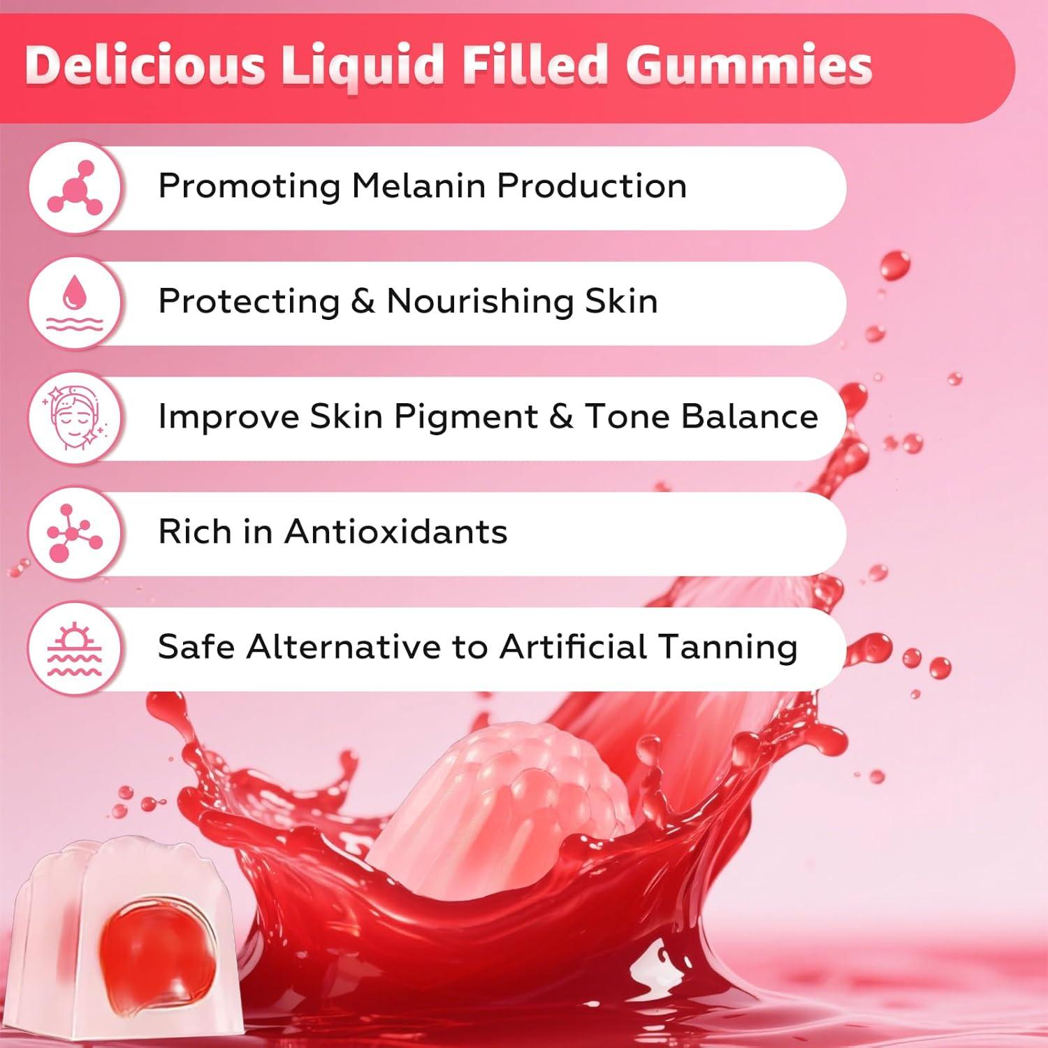 Gomitas Bronceadoras SijiGood Sin Azúcar 60 Unidades Sabor Fresa