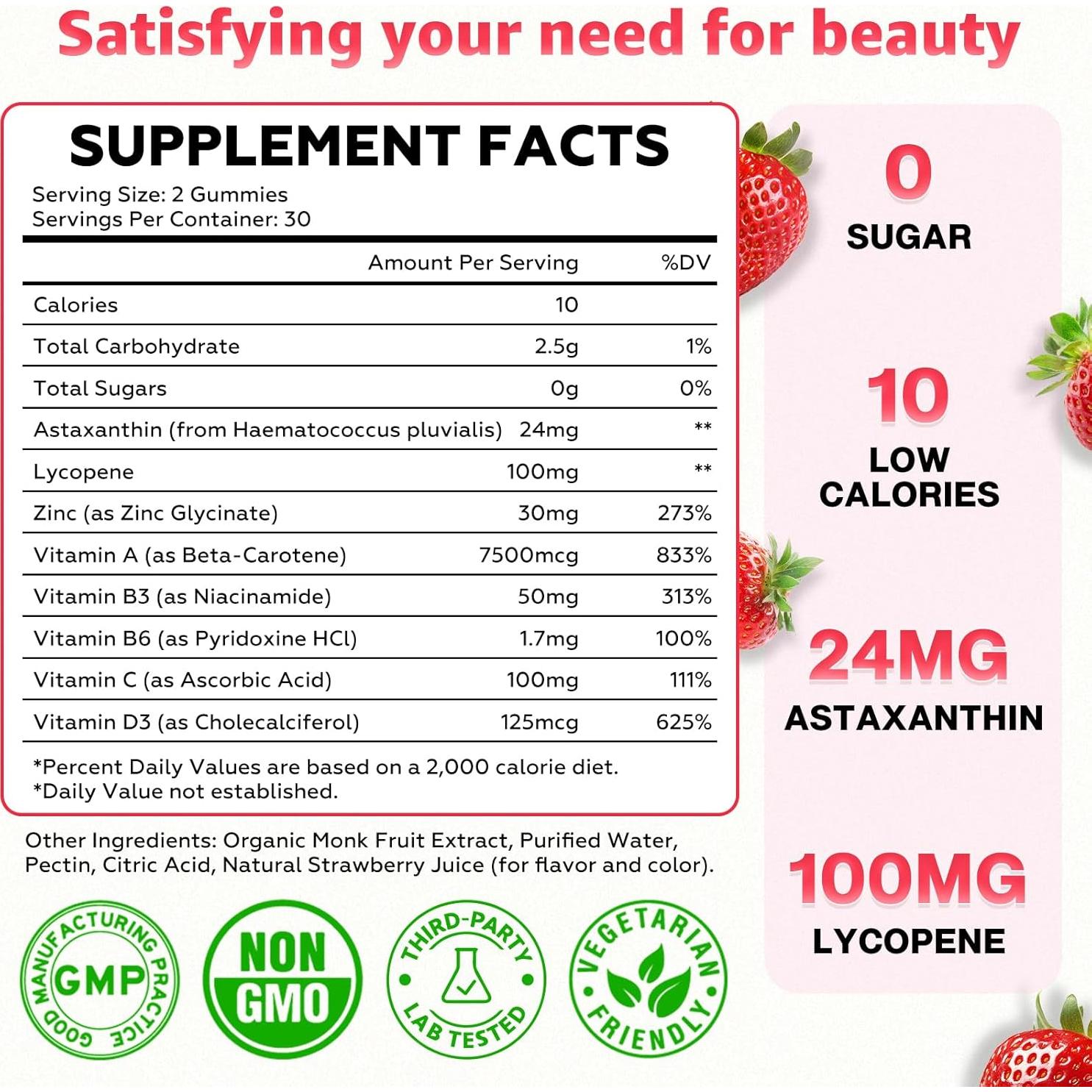 Gomitas Bronceadoras SijiGood Sin Azúcar 60 Unidades Sabor Fresa