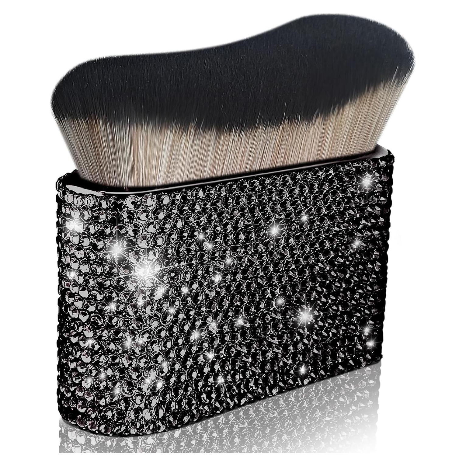 Brocha de Autobronceador Yivaiks Kabuki con Rhinestones 7cm