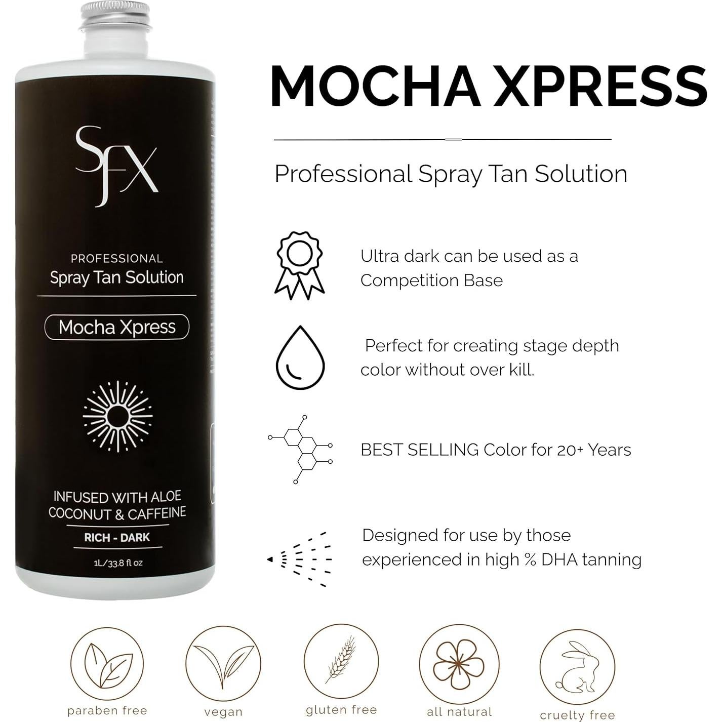 Bronceador en Spray SunFX Mocha Xpress 118 ml Verano Oscuro