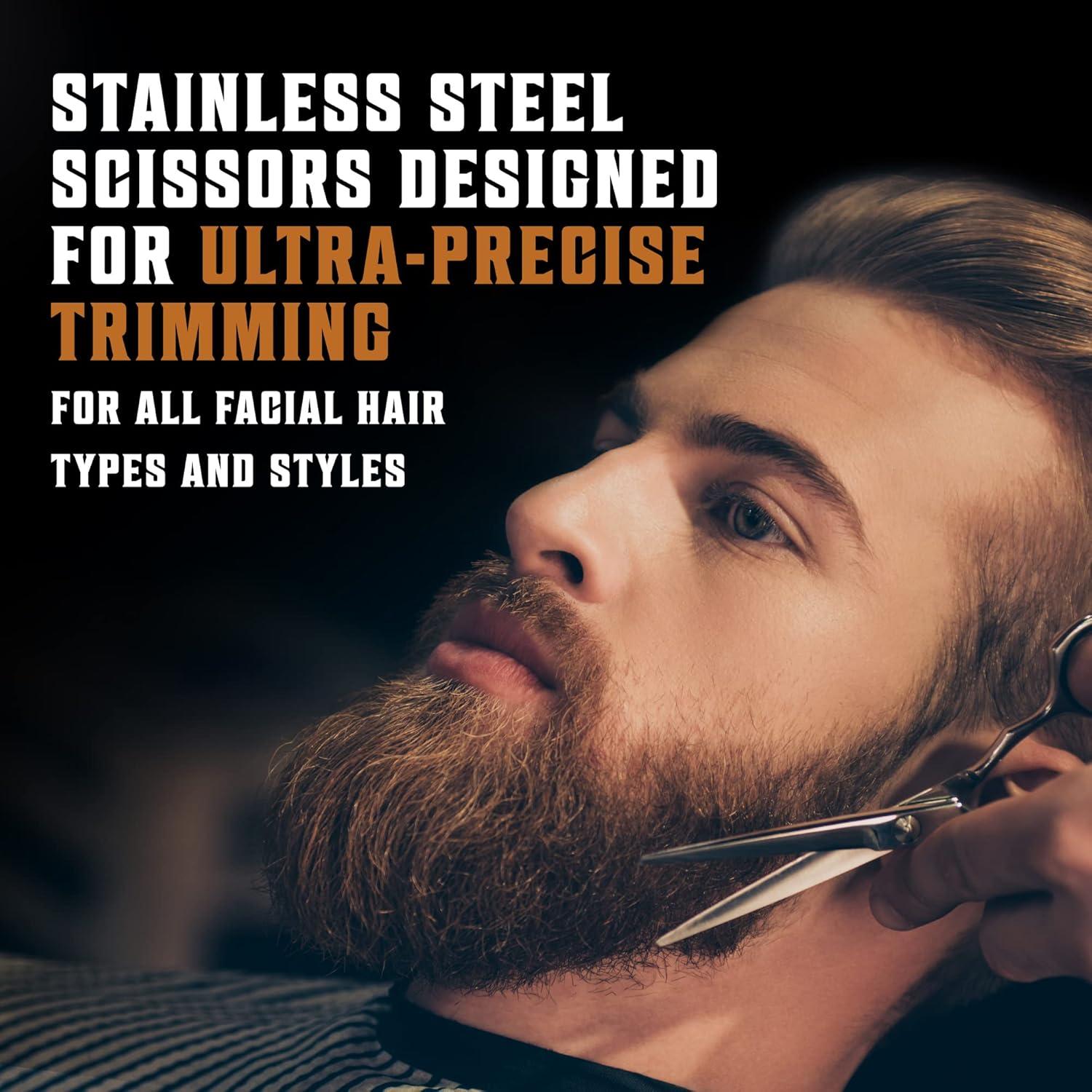 Juego de Peine y Cepillo para Barba Viking Revolution - Natural