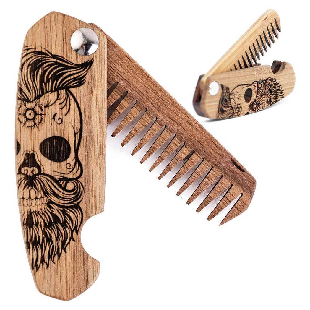 Peine de Barba Plegable de Madera de Nogal Igor Fostenko - Regalo Ideal