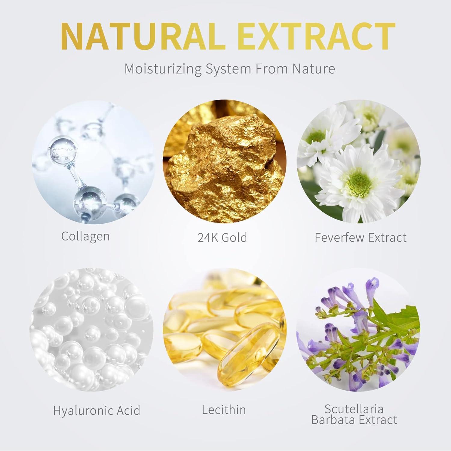 Parche para Ojos Nazano - 60 Pcs - Oro 24K Hidratante