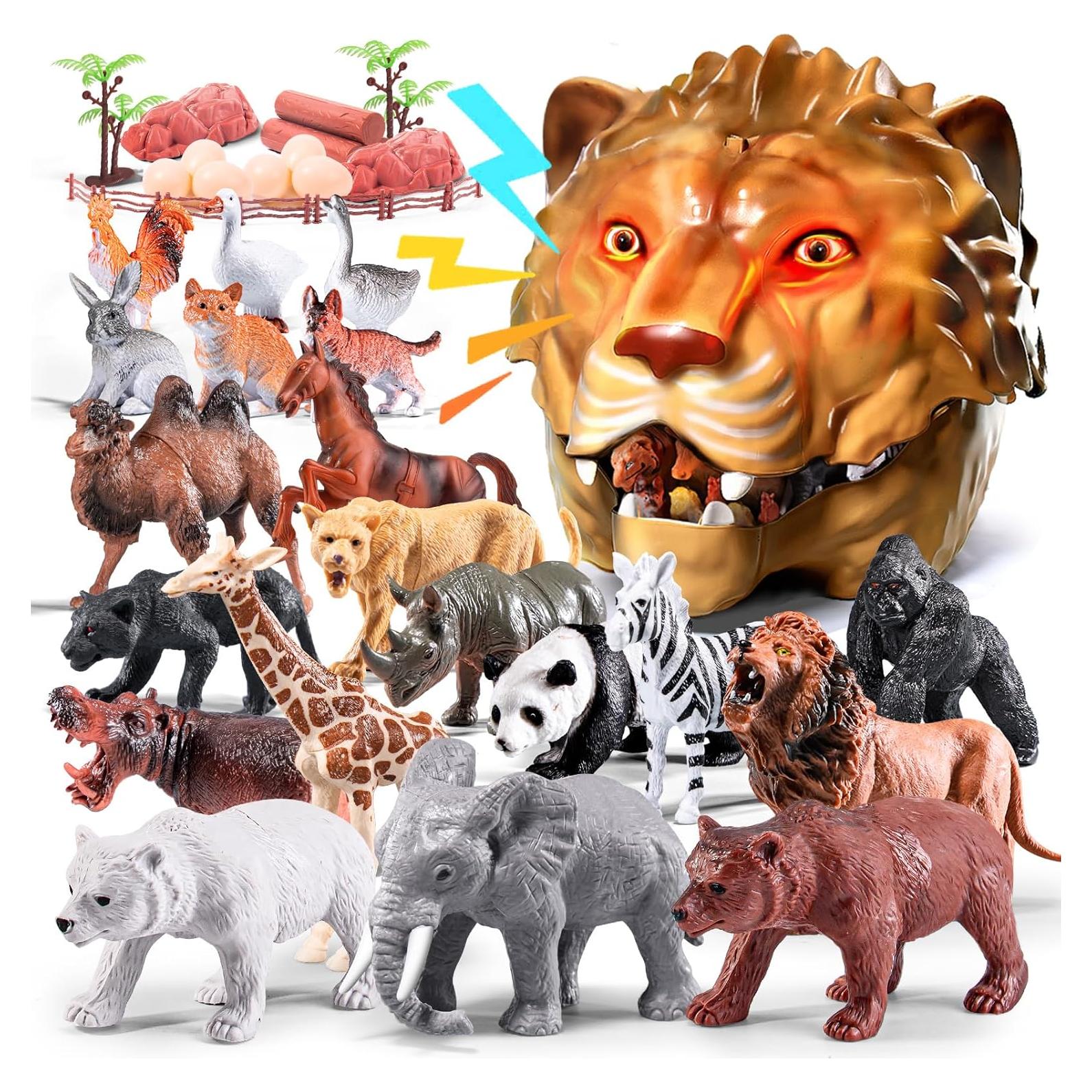 41 Piezas Figuras de Animales de Safari RISUNTOY Juguetes Educativos