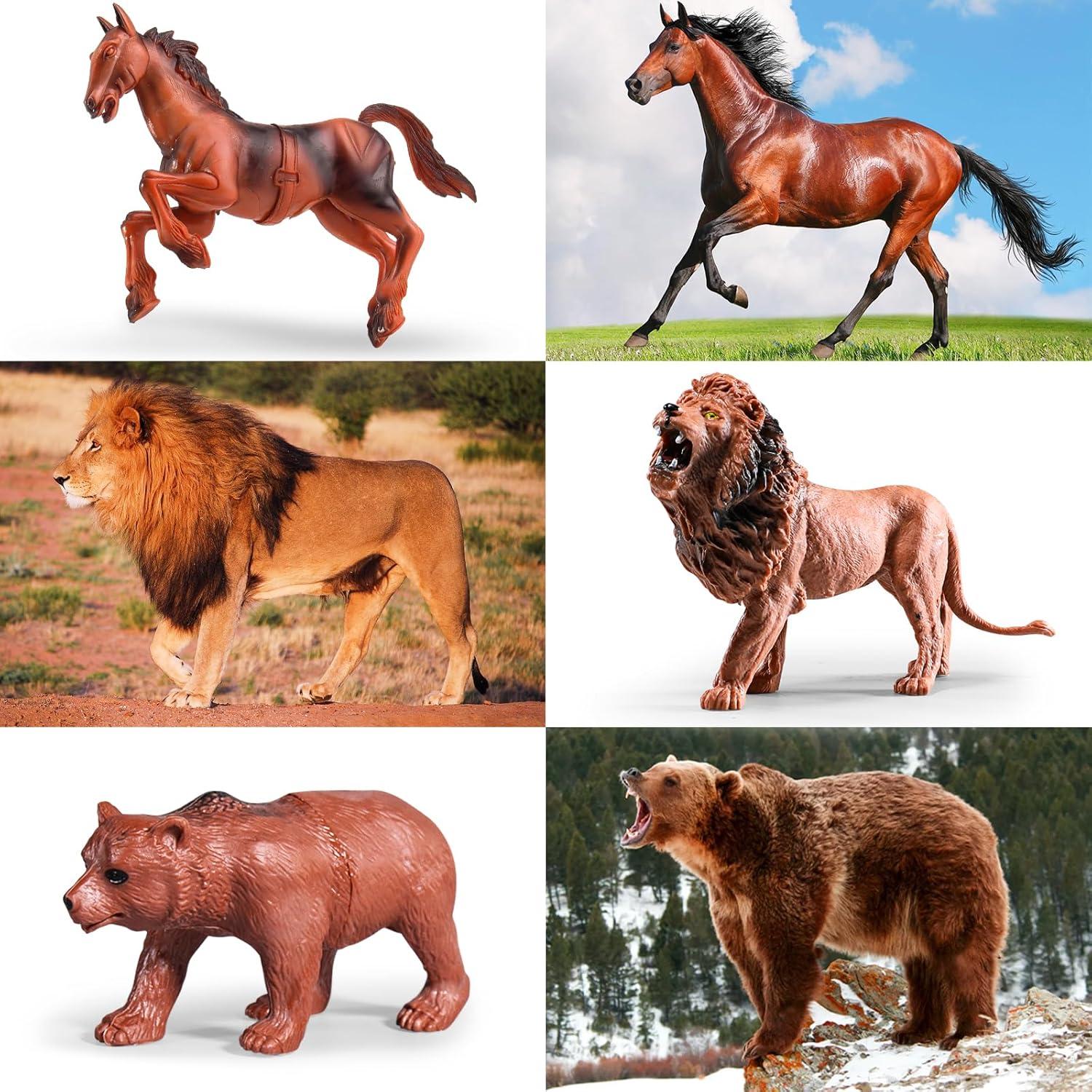 41 Piezas Figuras de Animales de Safari RISUNTOY Juguetes Educativos