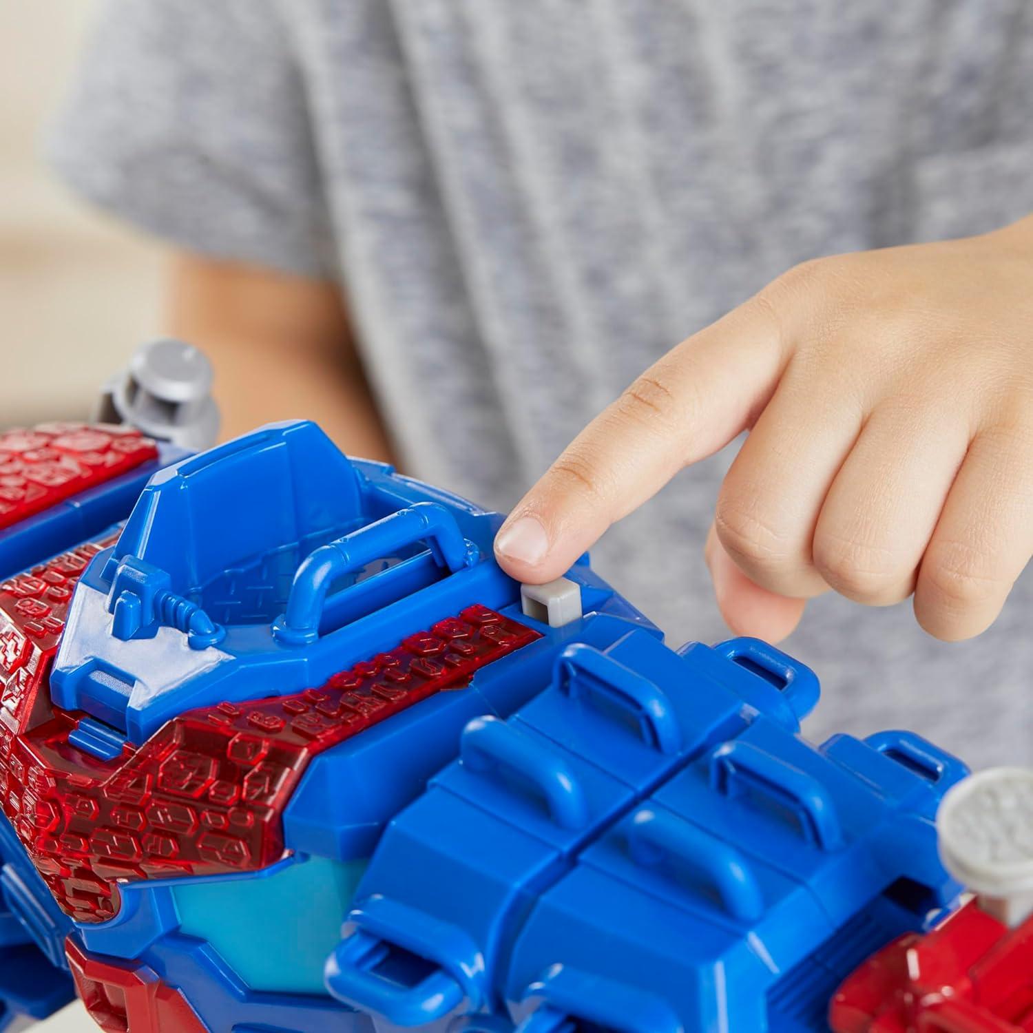 Dinobot Adventures Optimus Prime T-Rex Converting Toy with Lights and Sounds, 9+ Inch Action Figure, Ages 3 and Up (Amazon Exclusive)