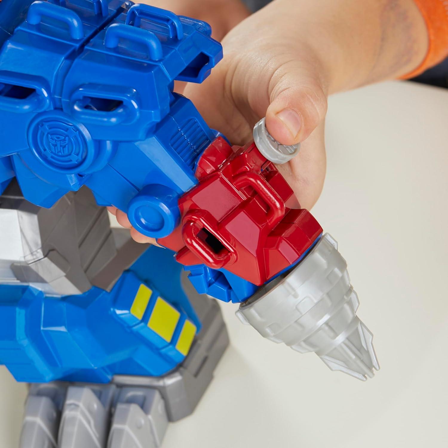 Dinobot Adventures Optimus Prime T-Rex Converting Toy with Lights and Sounds, 9+ Inch Action Figure, Ages 3 and Up (Amazon Exclusive)