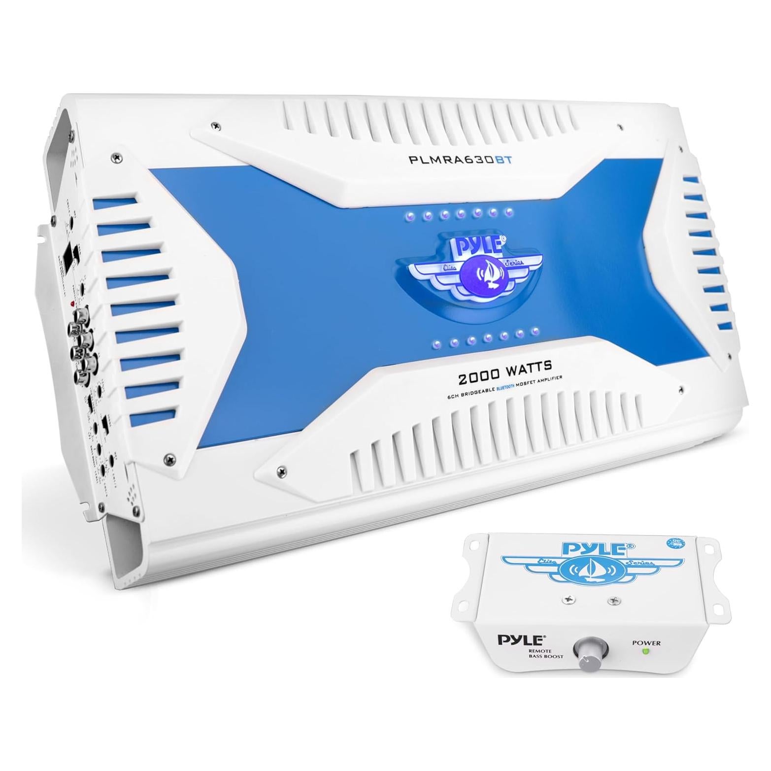 Amplificador Marino Bluetooth Pyle PLMRA630BT 2000W 6 Canales